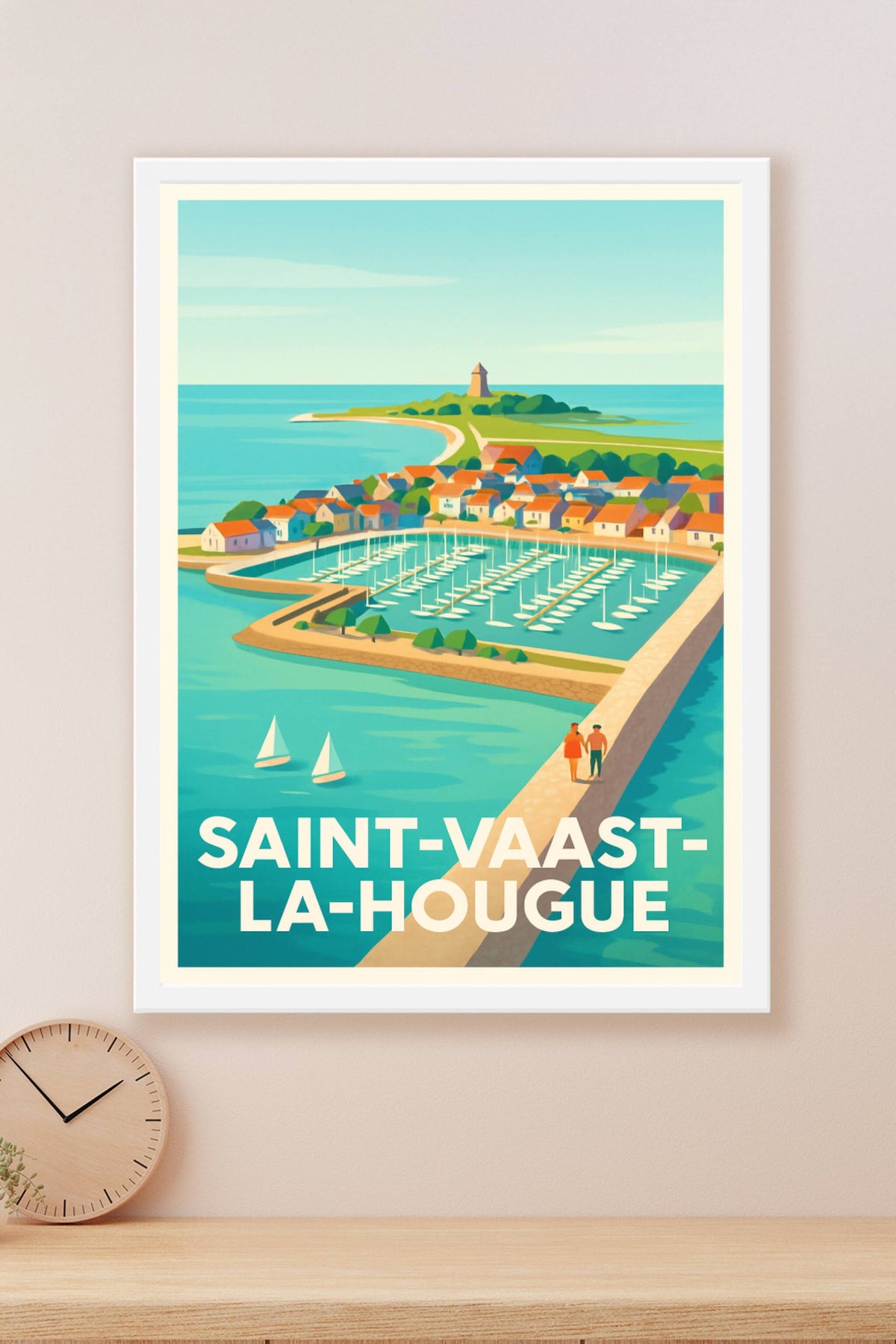 Affiche Saint-Vaast-la-Hougue — Un havre de paix en bord de mer · poster d'art de Saint-Vaast-la-Hougue