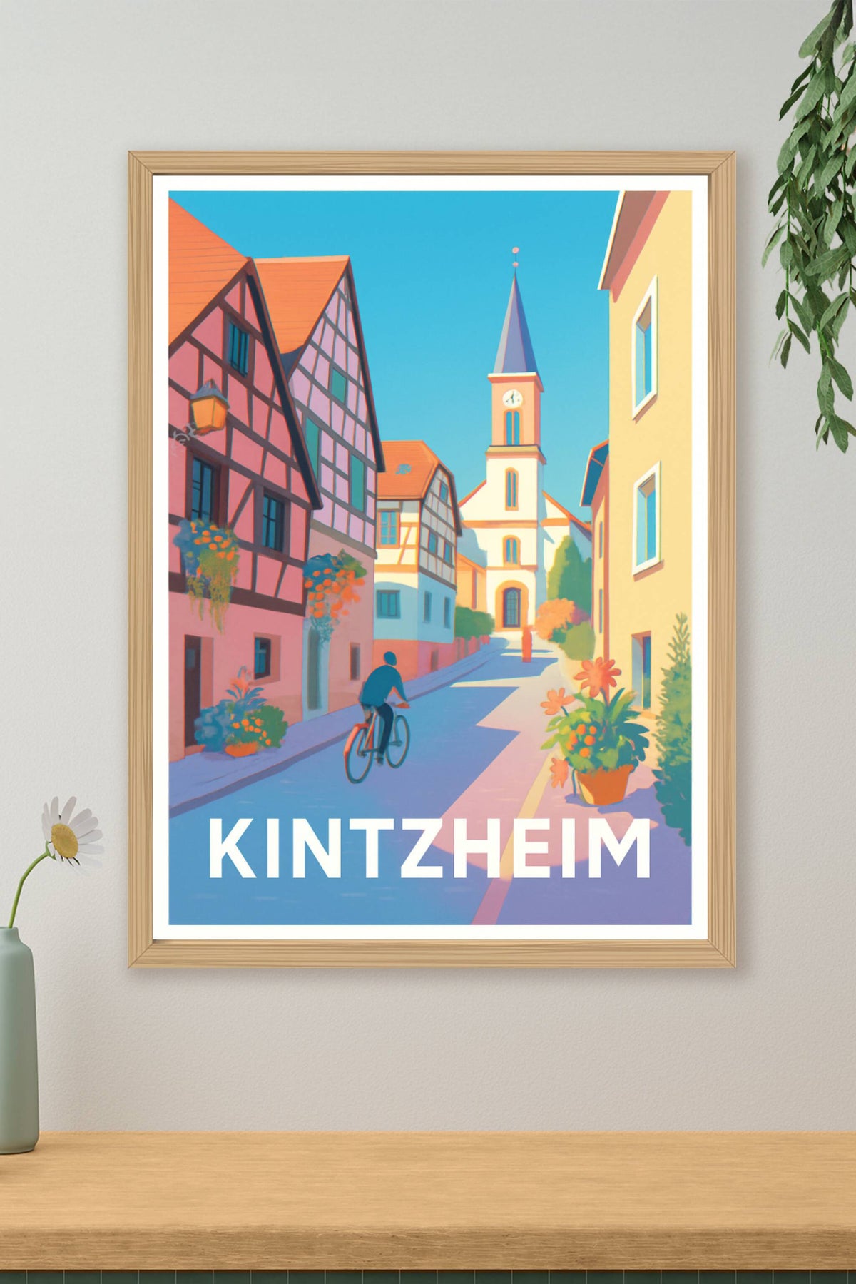 Affiche Kintzheim — Charme pittoresque d'Alsace · poster d'art de Kintzheim