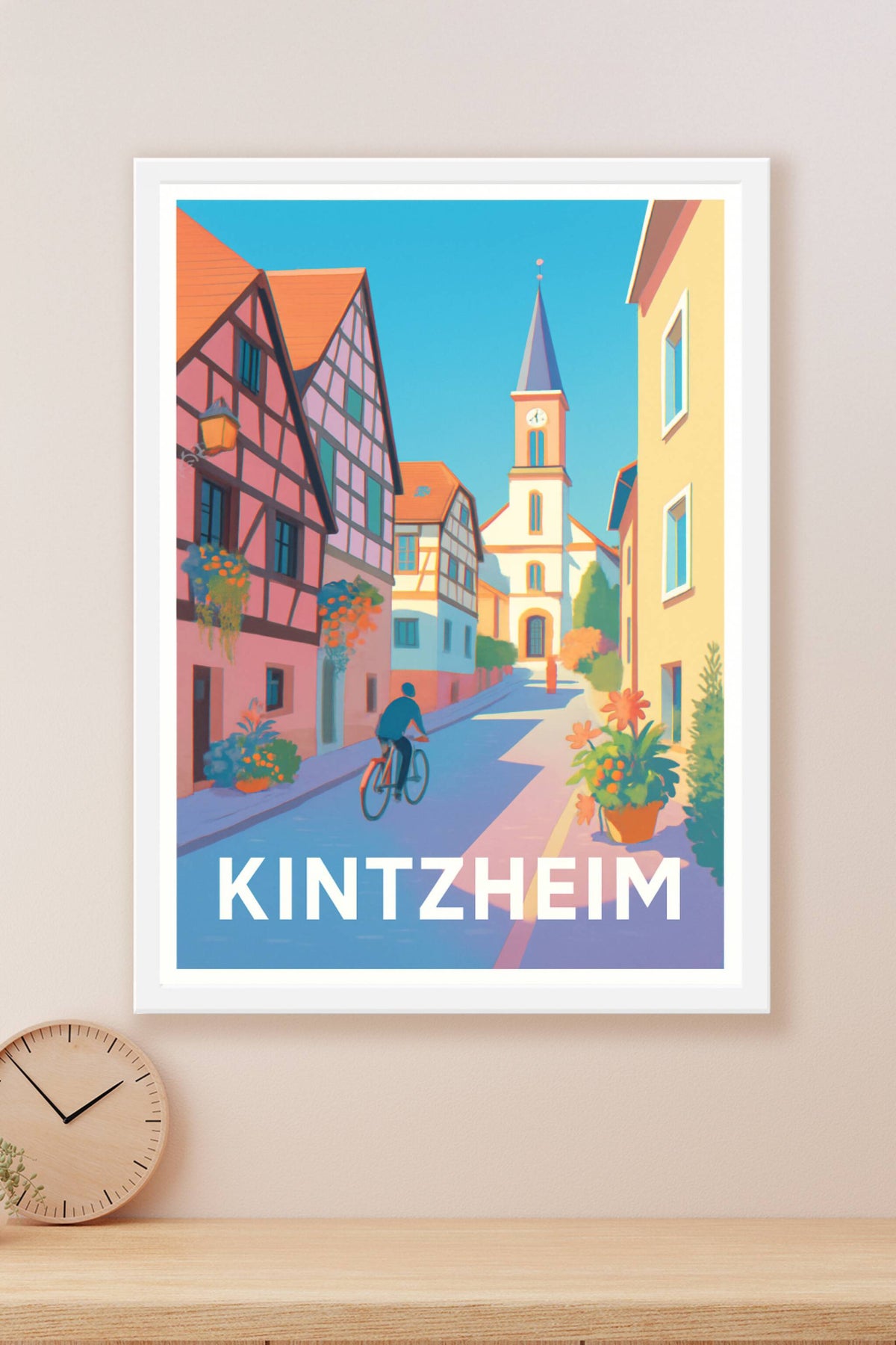 Affiche Kintzheim — Charme pittoresque d'Alsace · poster d'art de Kintzheim