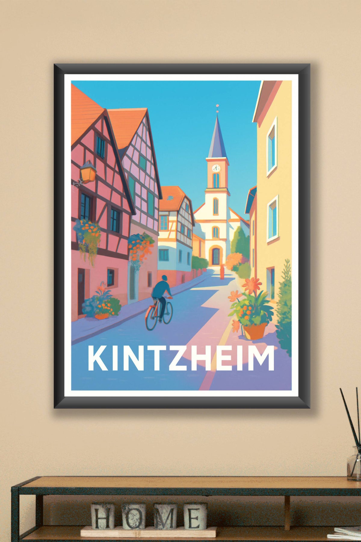 Affiche Kintzheim — Charme pittoresque d'Alsace · poster d'art de Kintzheim