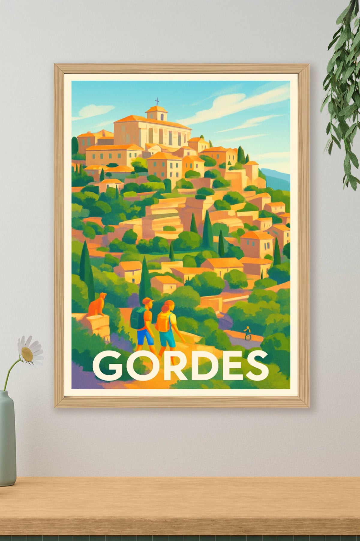 Affiche Gordes — L'élégance provençale au sommet · poster d'art de Gordes