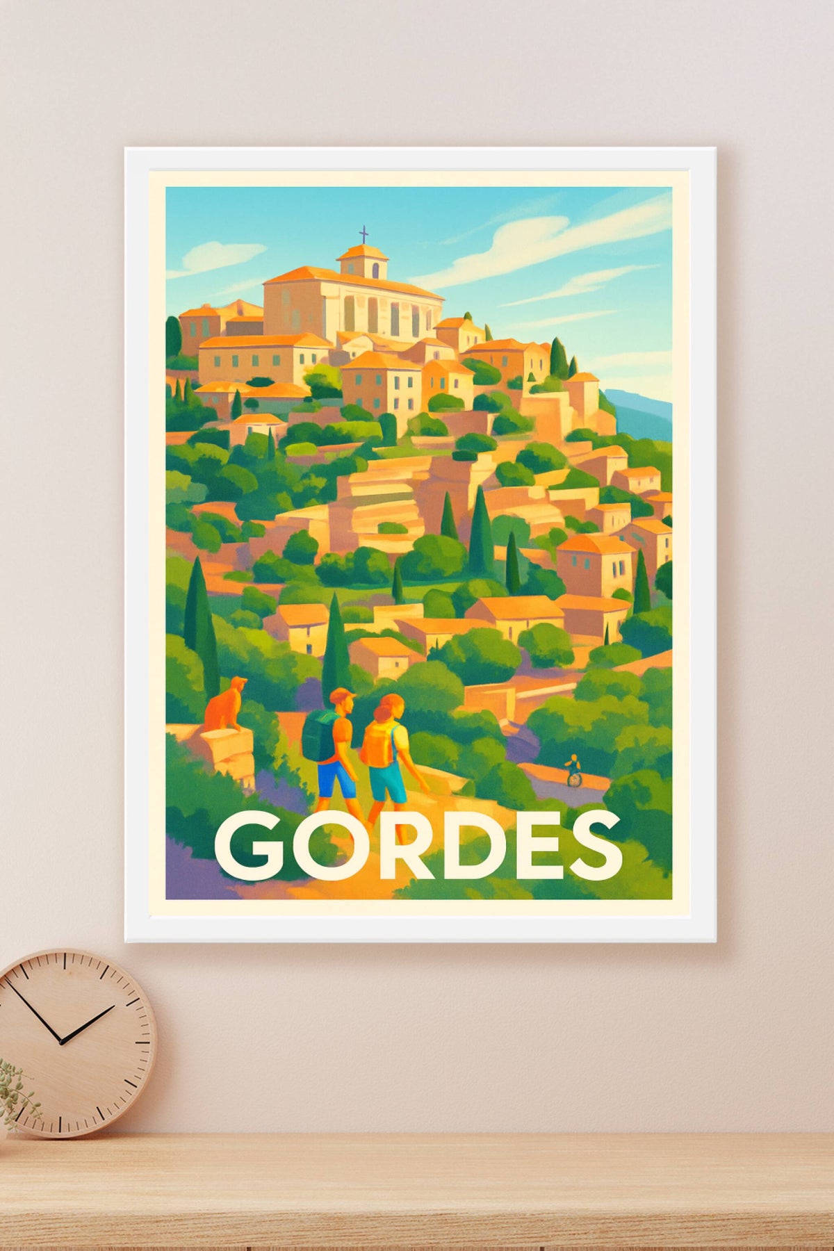 Affiche Gordes — L'élégance provençale au sommet · poster d'art de Gordes