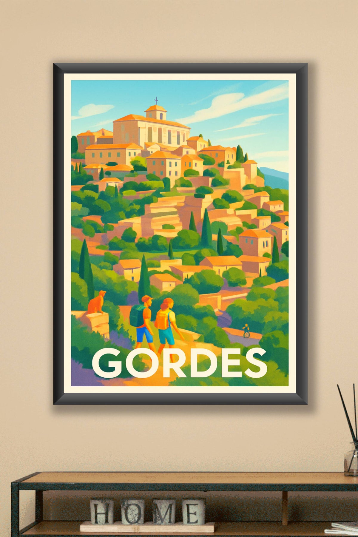Affiche Gordes — L'élégance provençale au sommet · poster d'art de Gordes