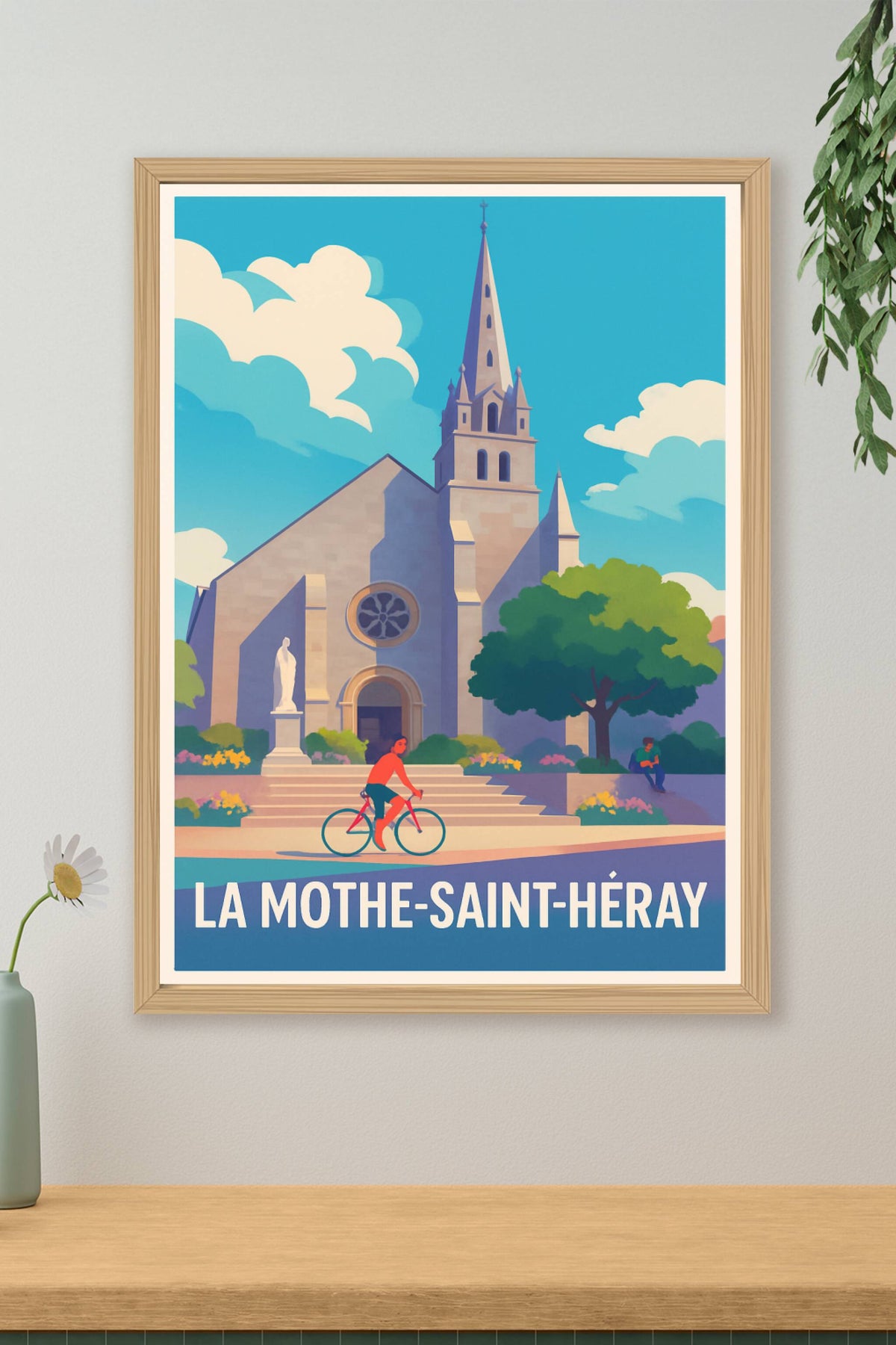 Affiche La Mothe-Saint-Héray — Charme et sérénité en pleine lumière · poster d'art de La Mothe-Saint-Héray