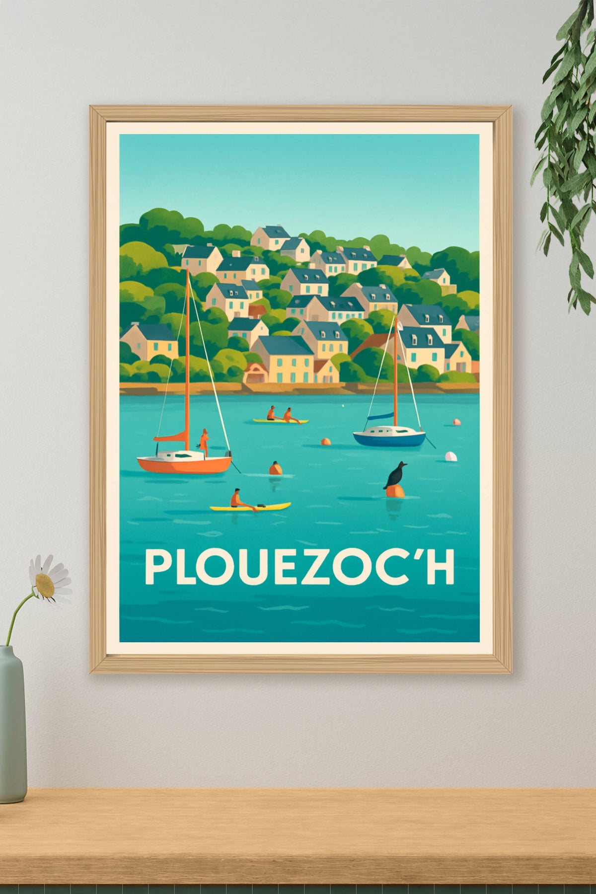 Affiche Plouezoc'h — Escale paisible au bord de l'eau · poster d'art de Plouezoc'h