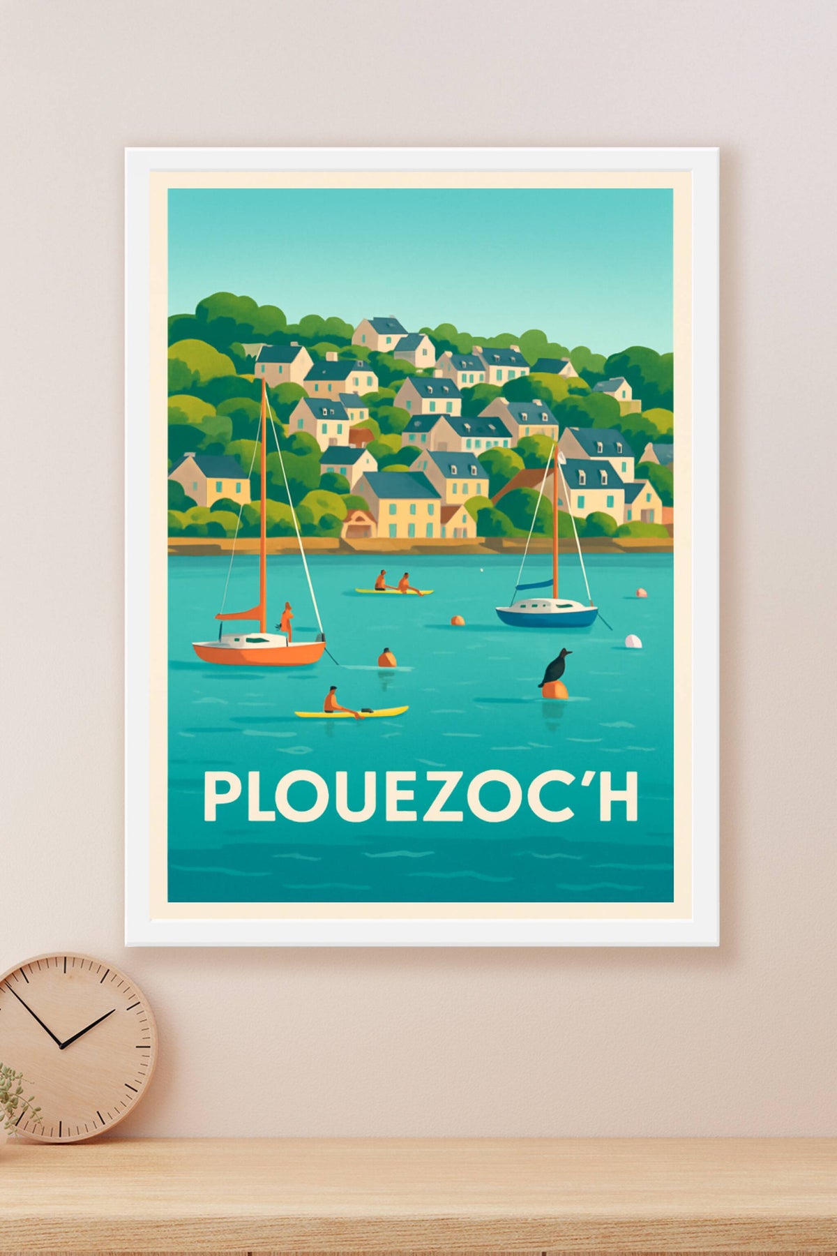 Affiche Plouezoc'h — Escale paisible au bord de l'eau · poster d'art de Plouezoc'h