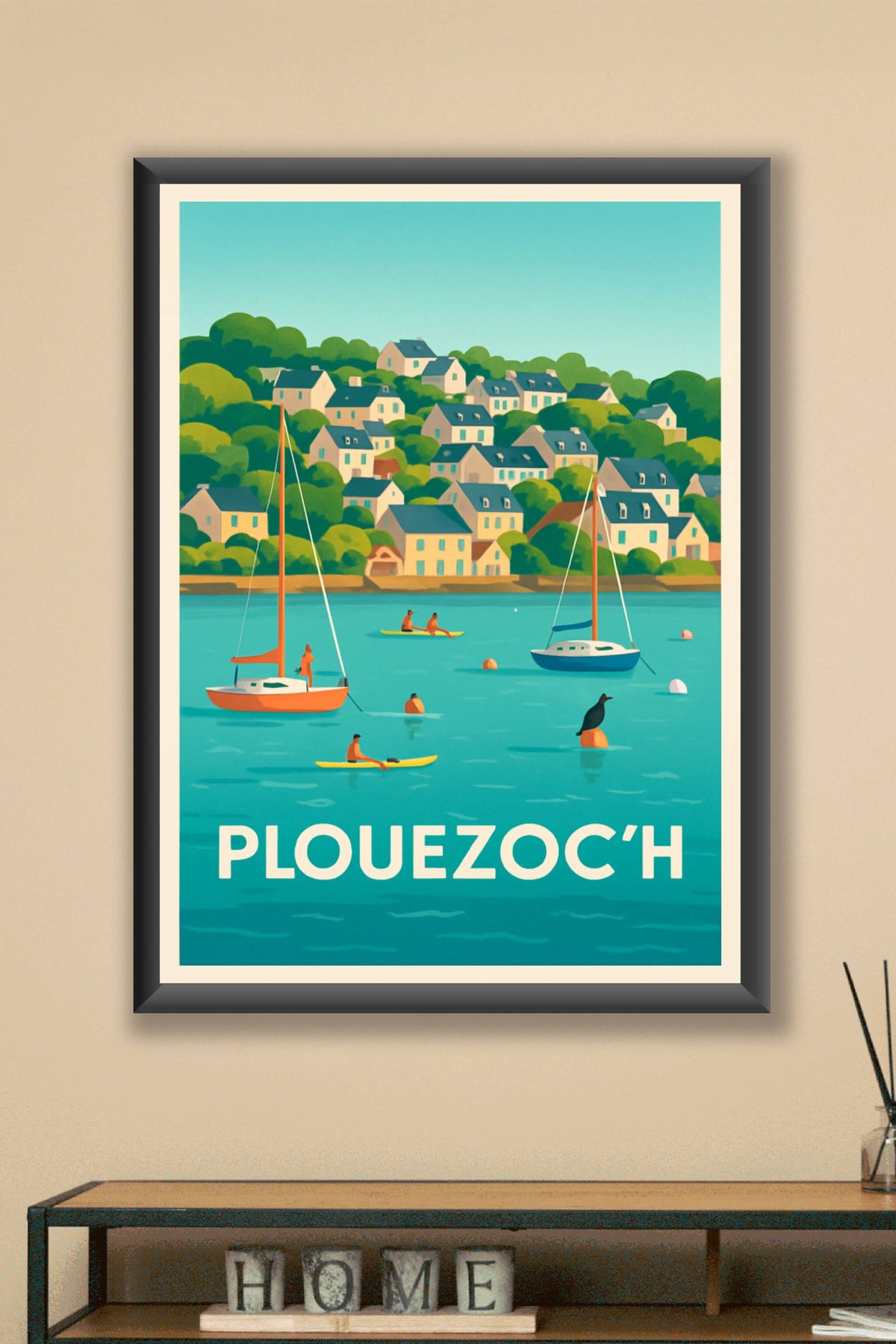 Affiche Plouezoc'h — Escale paisible au bord de l'eau · poster d'art de Plouezoc'h