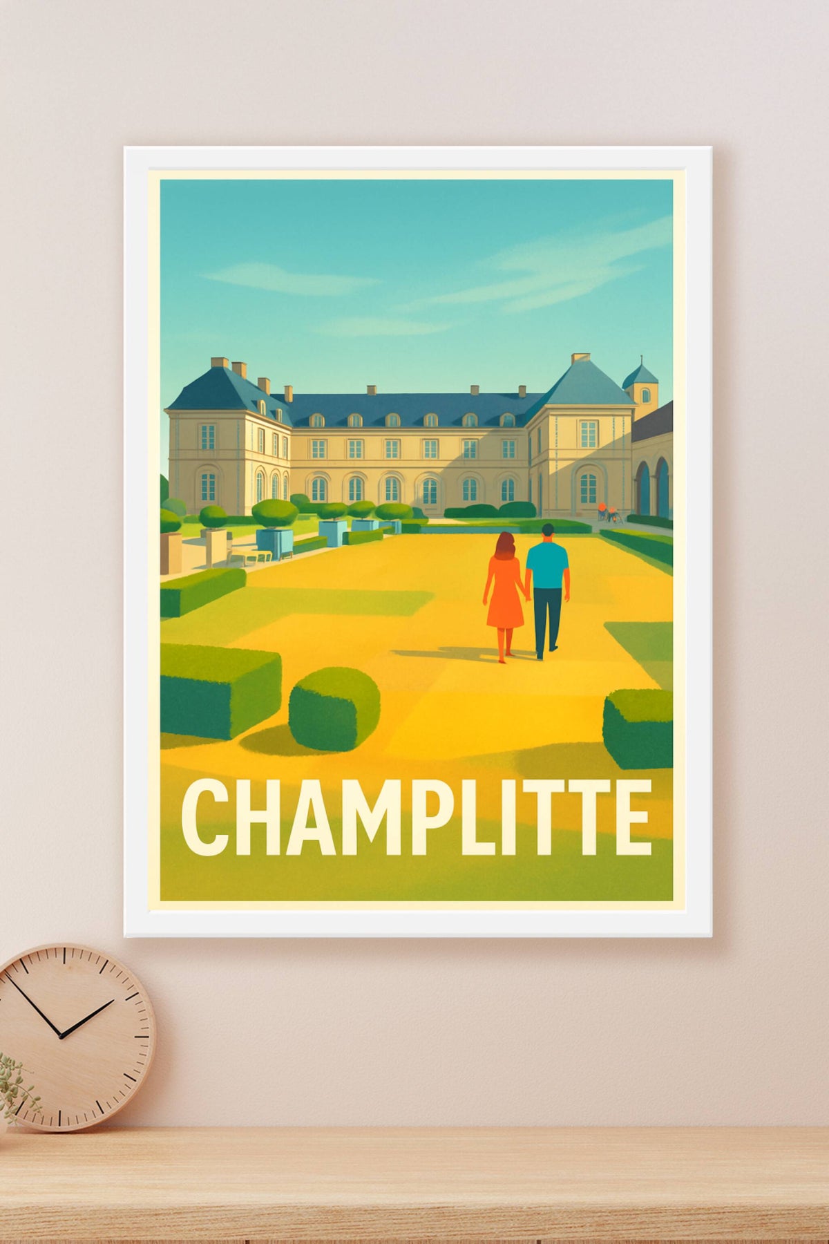 Affiche Champlitte — Flânerie au cœur d'un jardin élégant · poster d'art de Champlitte