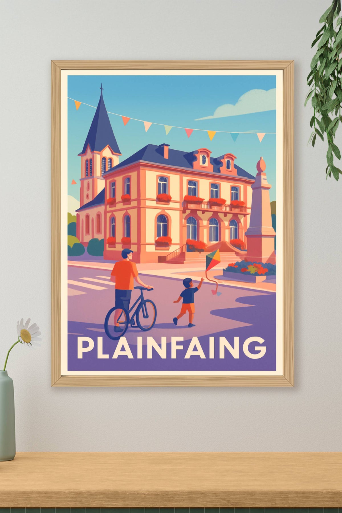 Affiche Plainfaing — Ambiance villageoise et patrimoine vivant · poster d'art de Plainfaing