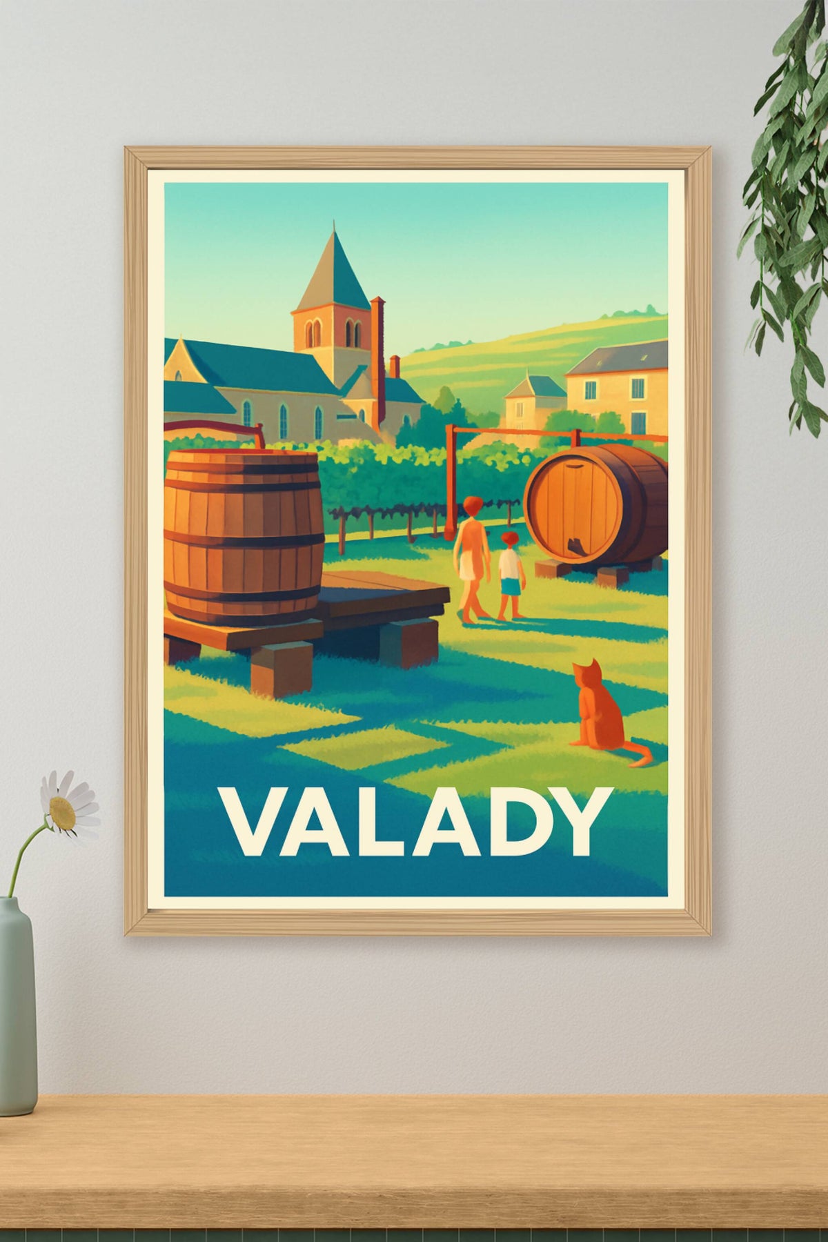 Affiche Valady — Charme bucolique au cœur des vignes · poster d'art de Valady