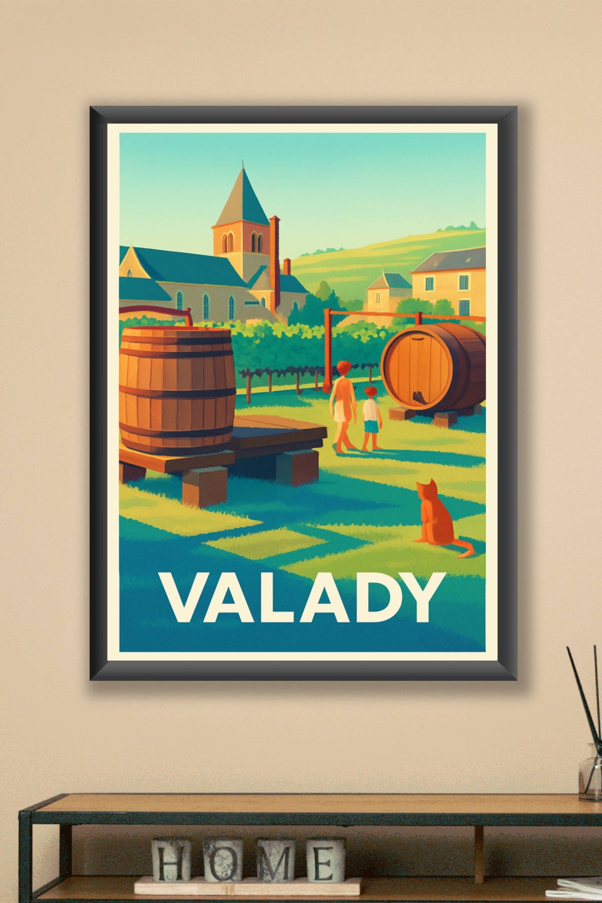 Affiche Valady — Charme bucolique au cœur des vignes · poster d'art de Valady
