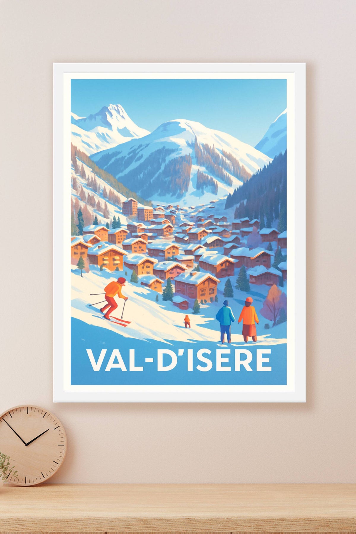 Affiche Val-d'Isère — L'Élégance Alpine en Hiver · poster d'art de Val-d'Isère