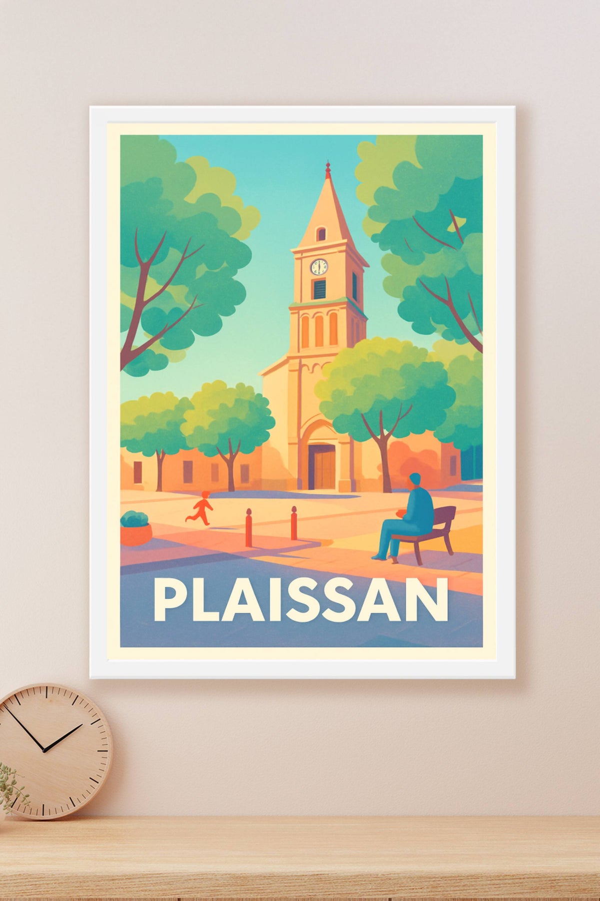 Affiche Plaissan — Douceur de vivre au cœur du village · poster d'art de Plaissan