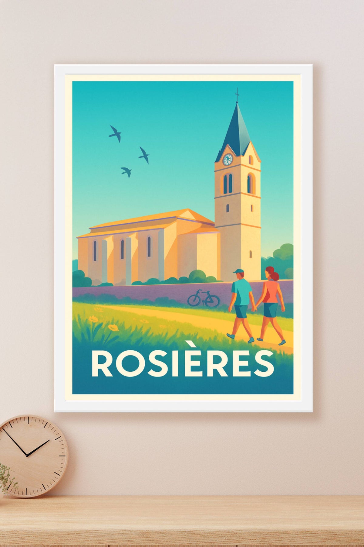 Affiche Rosières — Promenade paisible au cœur du patrimoine · poster d'art de Rosières