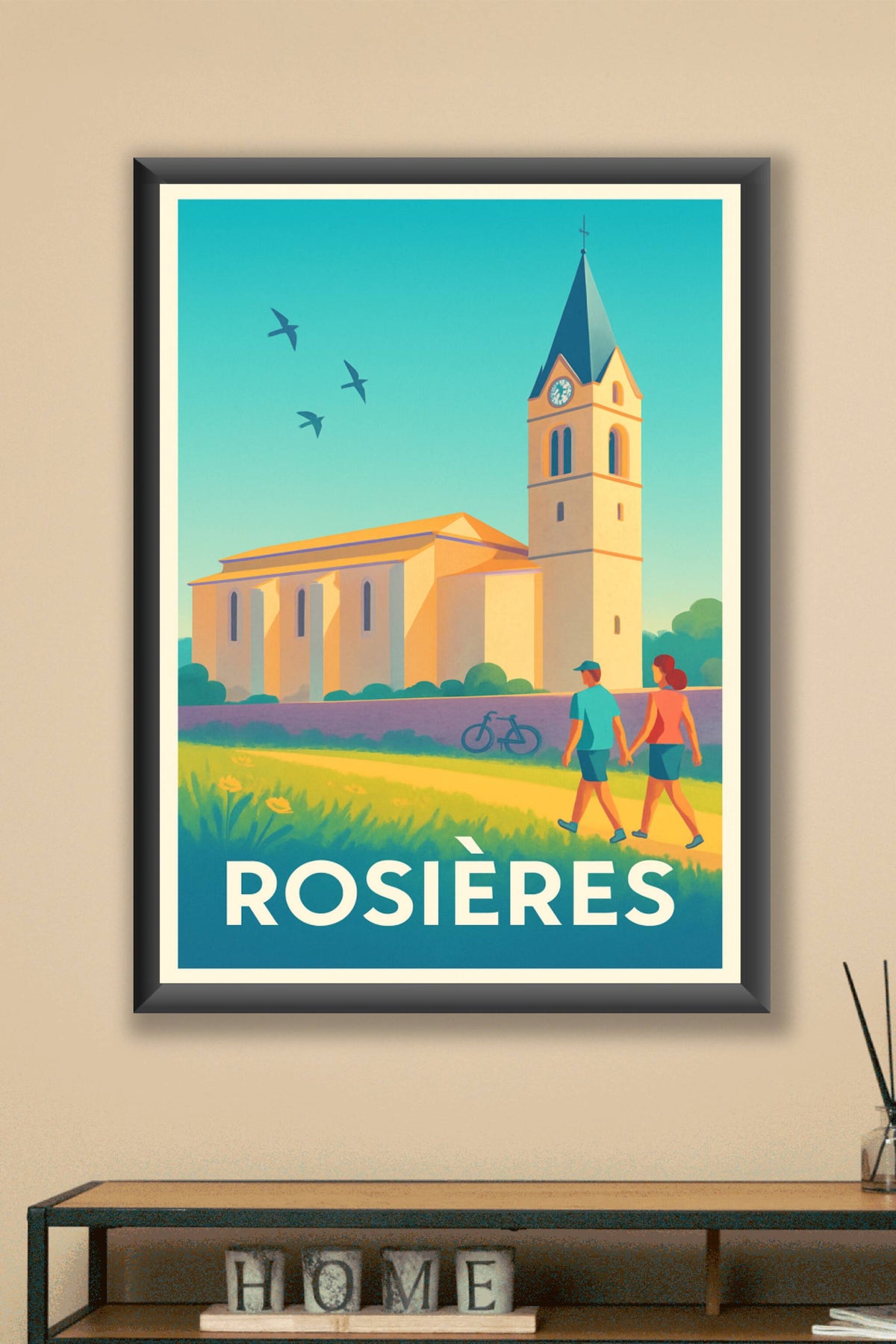 Affiche Rosières — Promenade paisible au cœur du patrimoine · poster d'art de Rosières