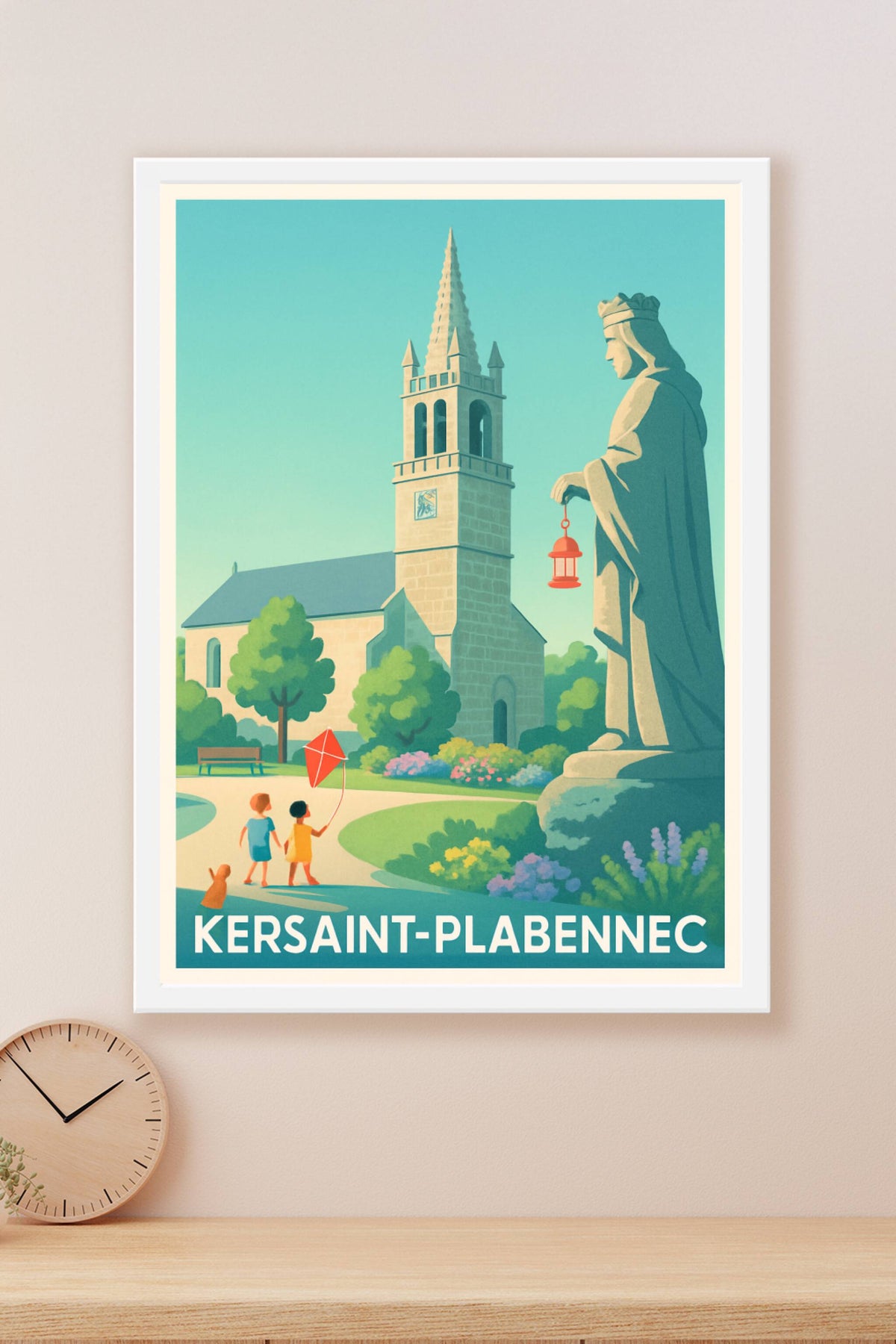 Affiche Kersaint-Plabennec — Charme et Sérénité en Bretagne · poster d'art de Kersaint-Plabennec