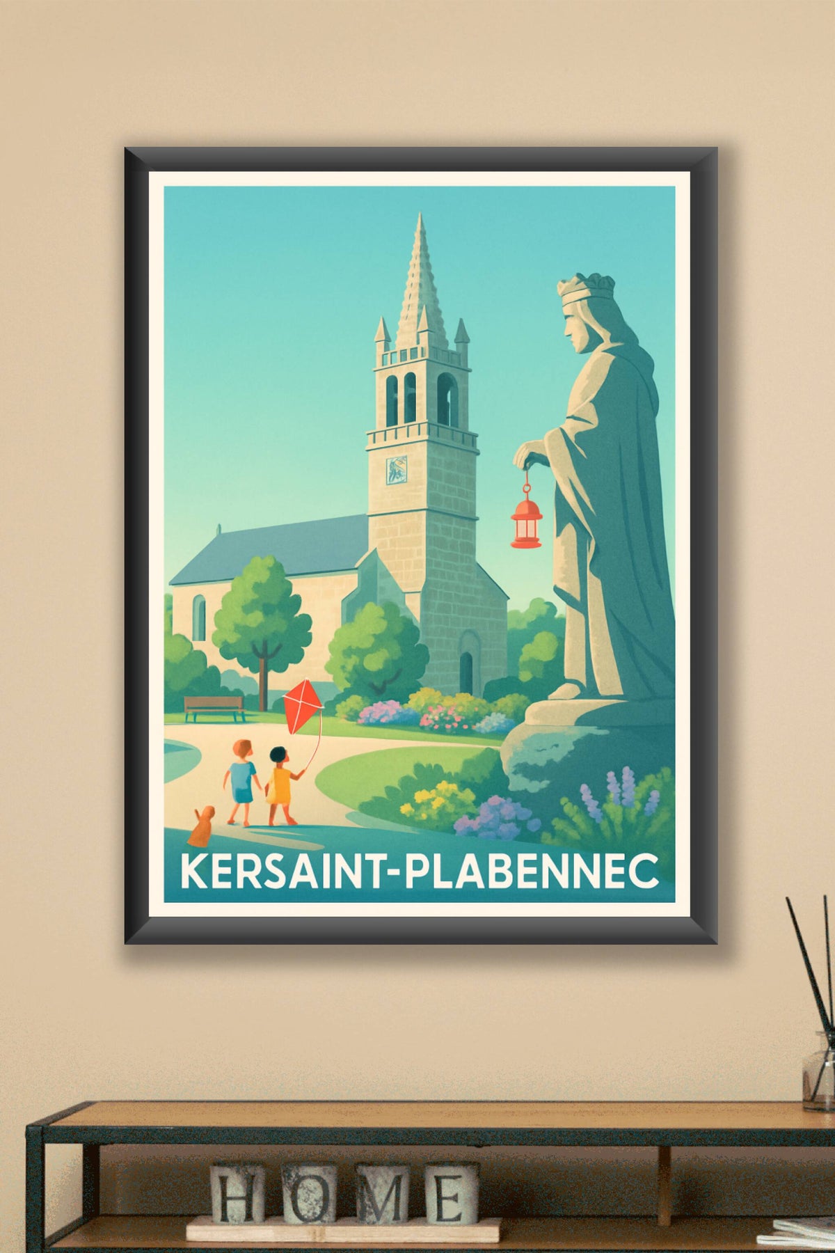 Affiche Kersaint-Plabennec — Charme et Sérénité en Bretagne · poster d'art de Kersaint-Plabennec
