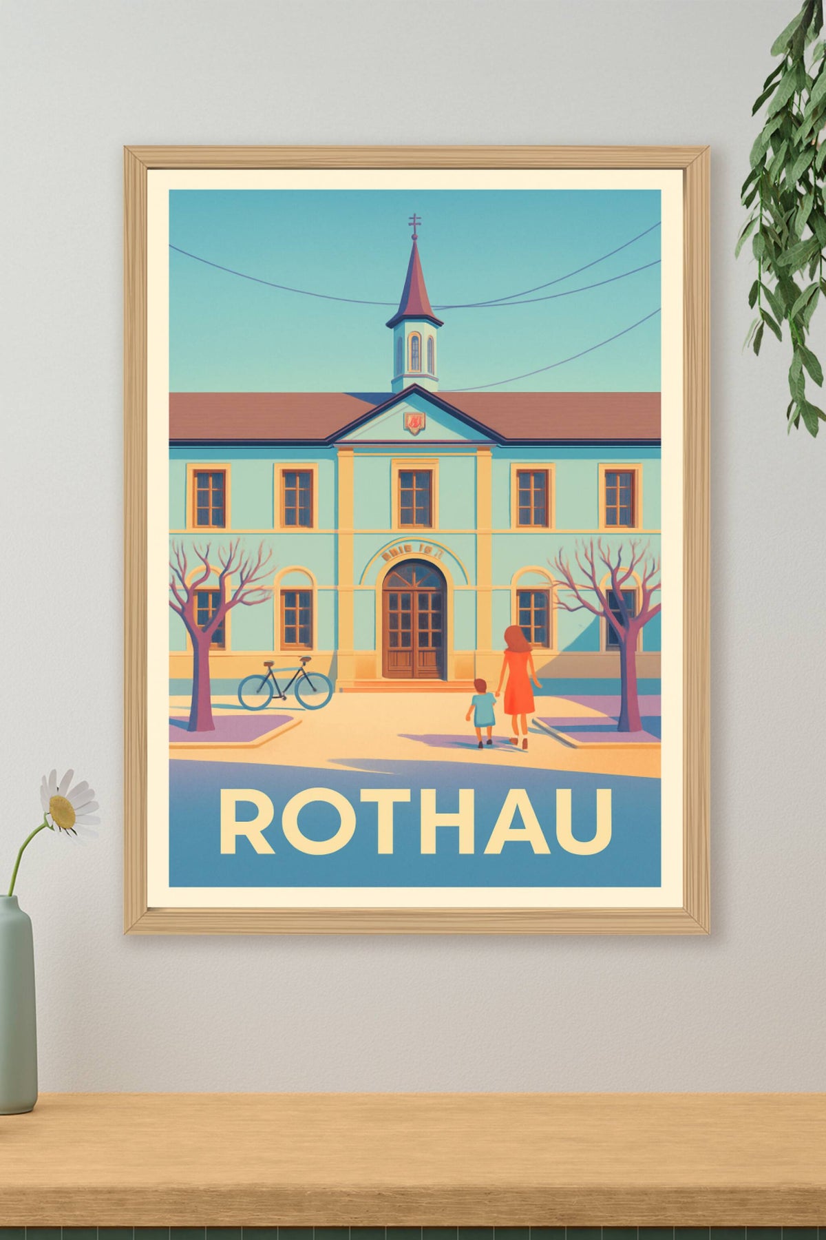 Affiche Rothau — L'élégance tranquille d'une ville alsacienne · poster d'art de Rothau
