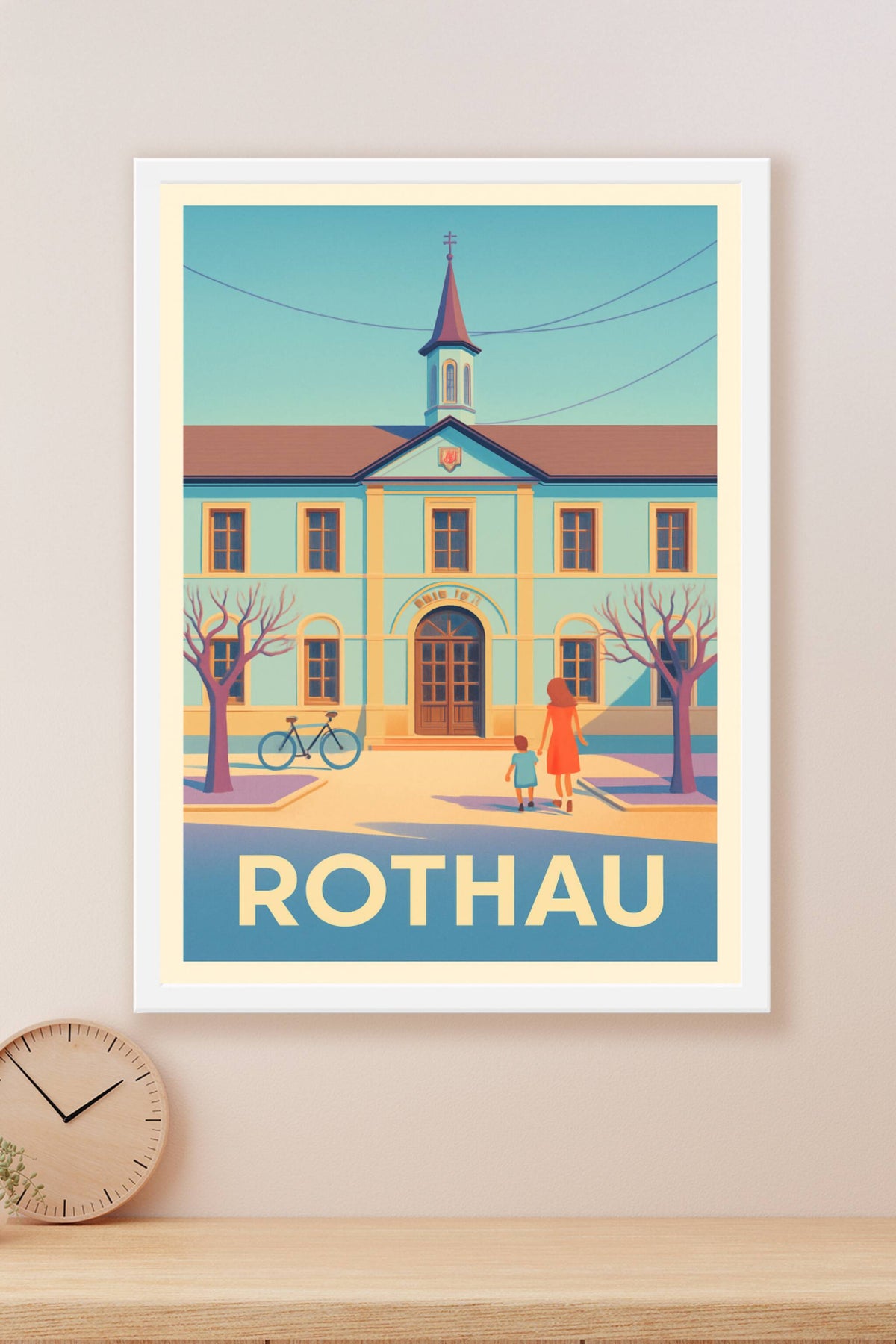 Affiche Rothau — L'élégance tranquille d'une ville alsacienne · poster d'art de Rothau