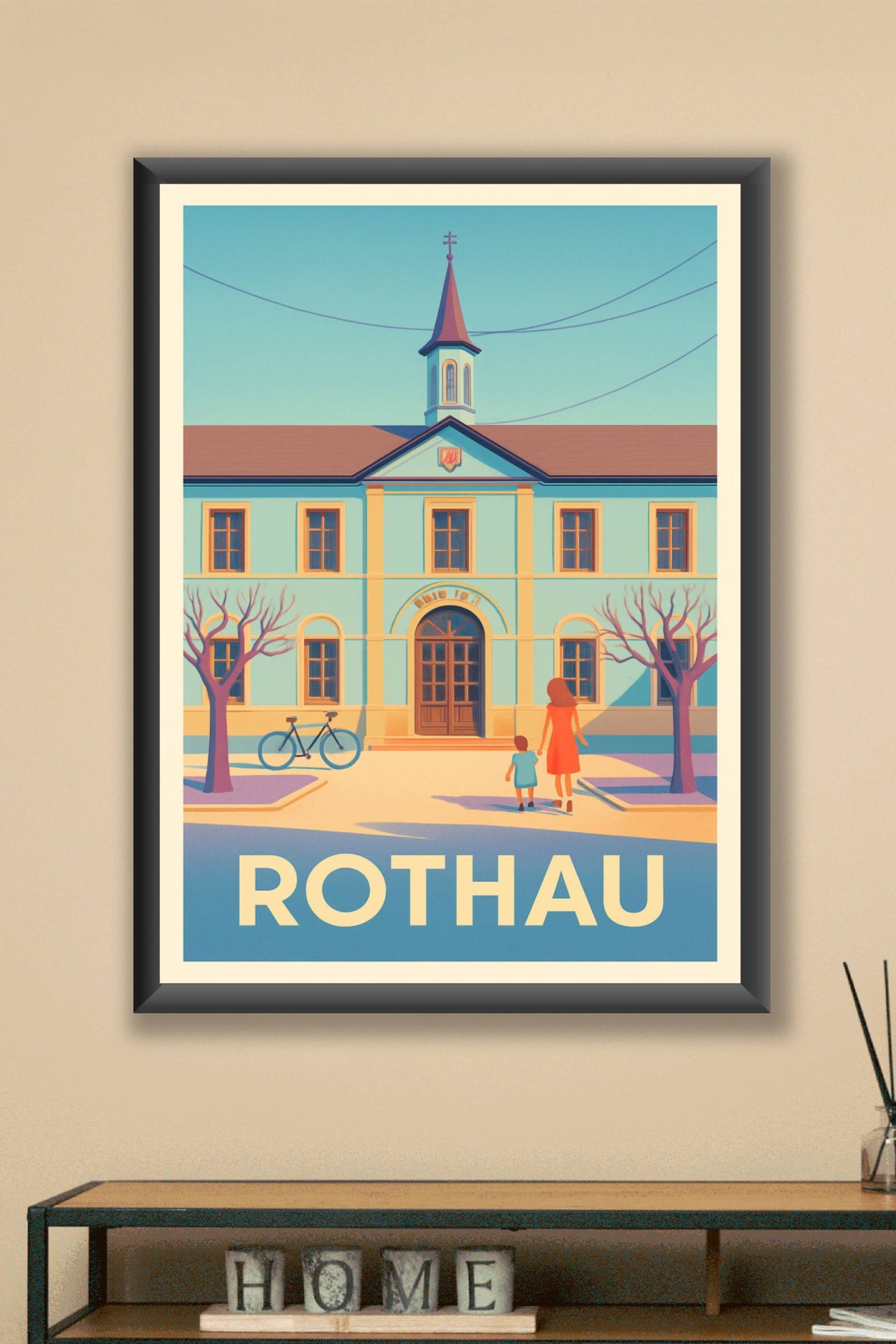 Affiche Rothau — L'élégance tranquille d'une ville alsacienne · poster d'art de Rothau