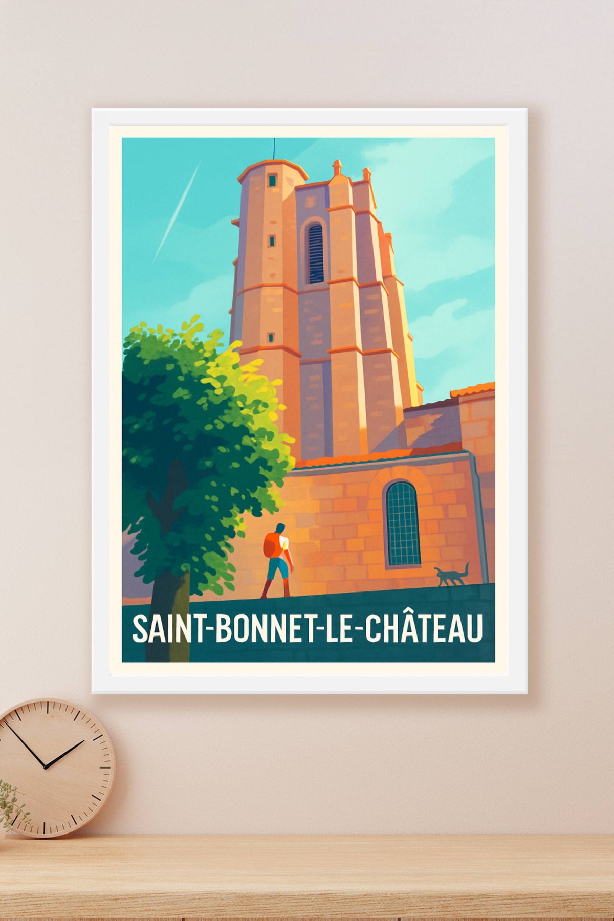 Affiche Saint-Bonnet-le-Château — Charme médiéval et lumière dorée · poster d'art de Saint-Bonnet-le-Château