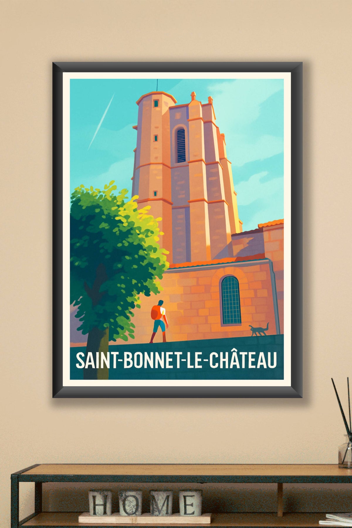 Affiche Saint-Bonnet-le-Château — Charme médiéval et lumière dorée · poster d'art de Saint-Bonnet-le-Château