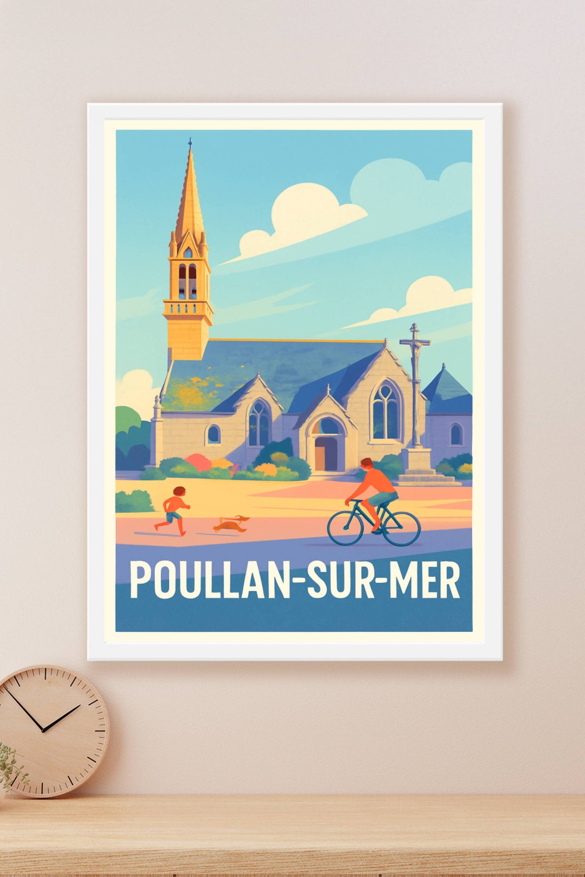 Affiche Poullan-sur-Mer — Un instant de sérénité côtière · poster d'art de Poullan-sur-Mer