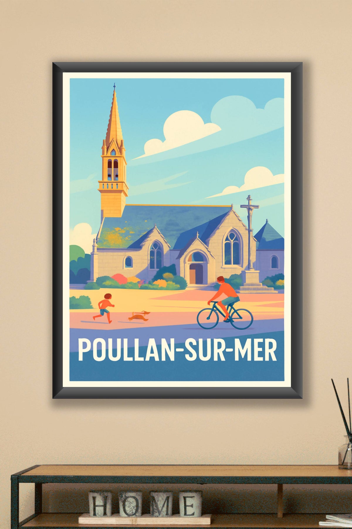 Affiche Poullan-sur-Mer — Un instant de sérénité côtière · poster d'art de Poullan-sur-Mer