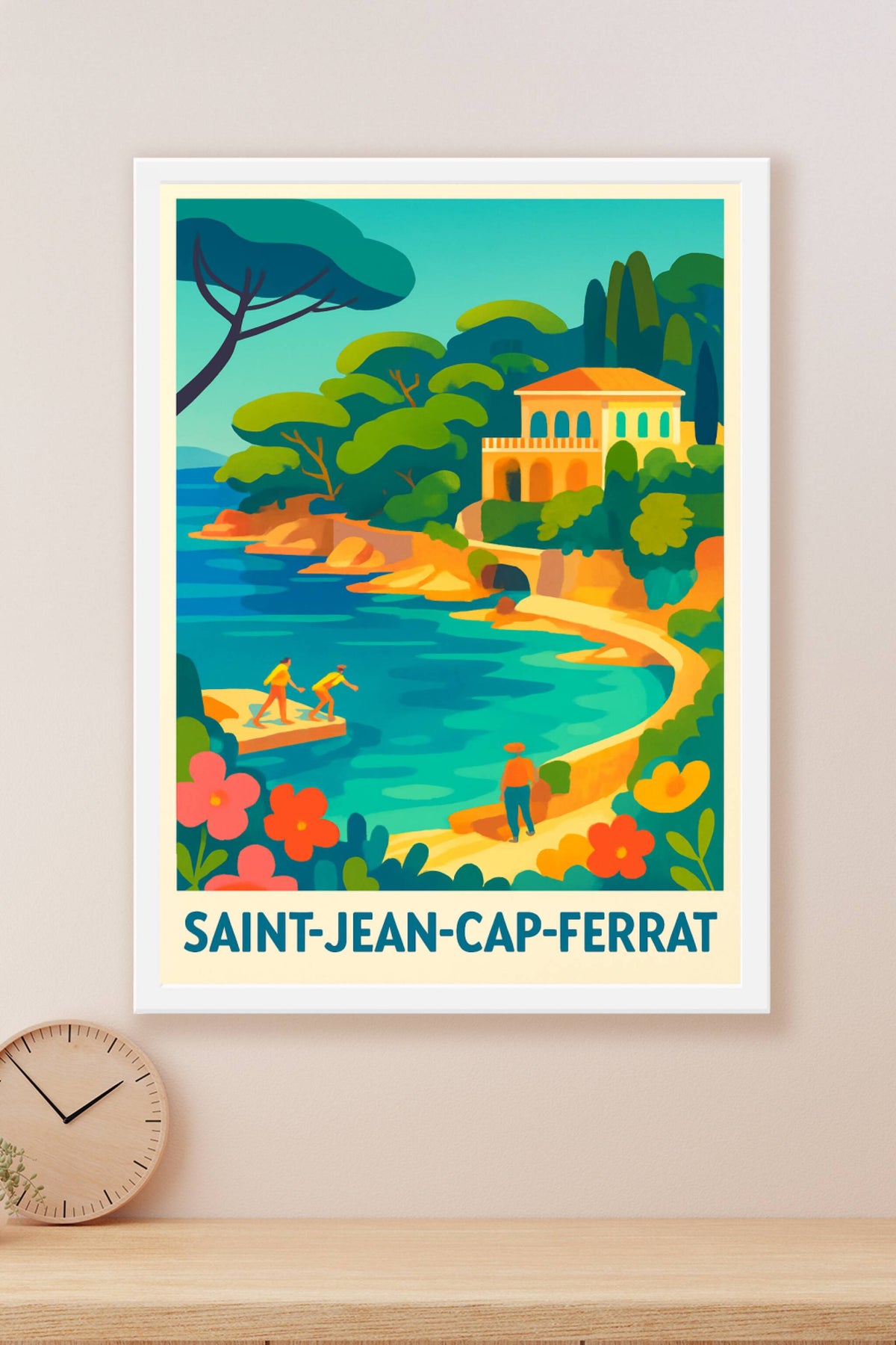 Affiche Saint-Jean-Cap-Ferrat — Évasion en bord de mer · poster d'art de Saint-Jean-Cap-Ferrat