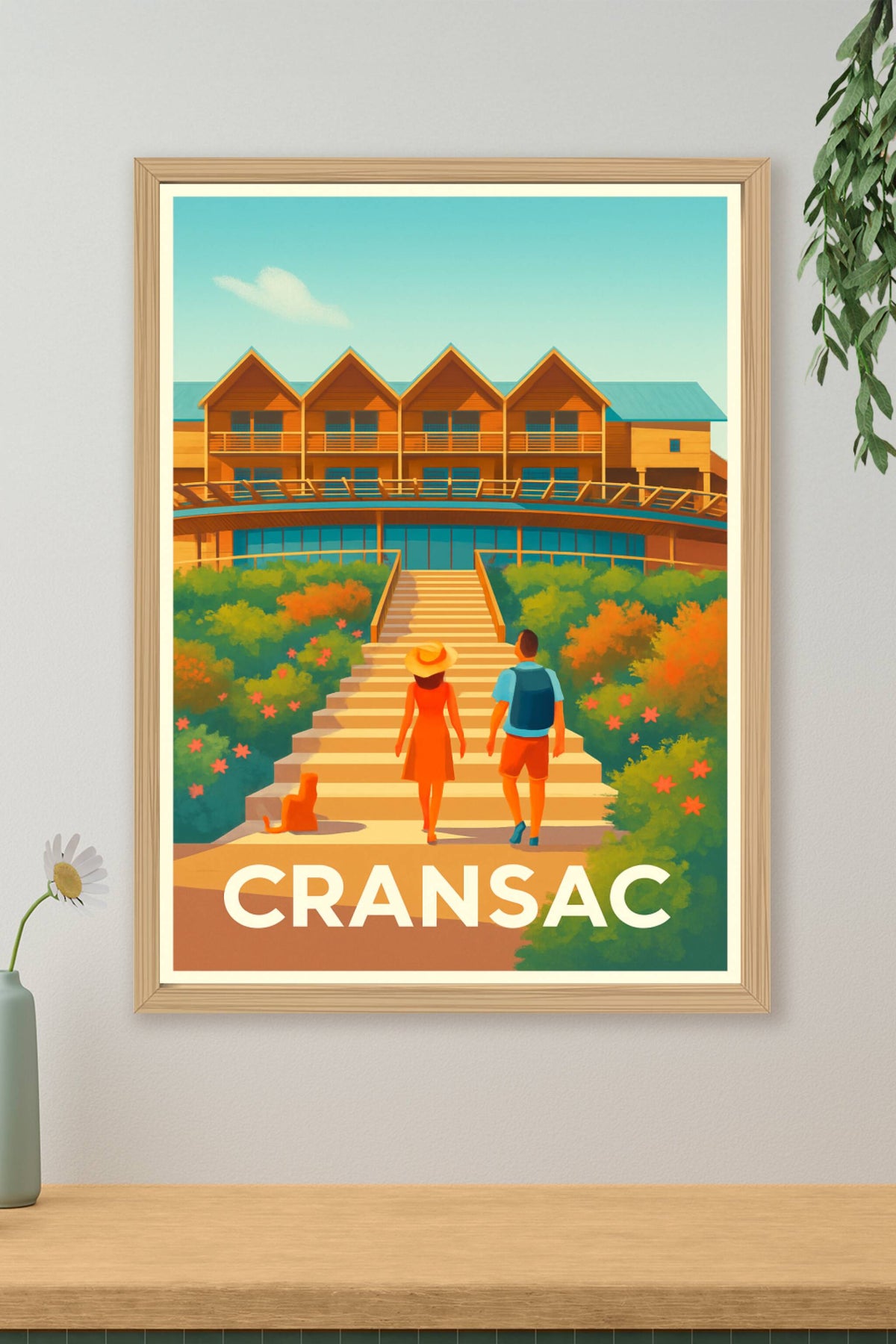 Affiche Cransac — Escapade ensoleillée au cœur des jardins · poster d'art de Cransac