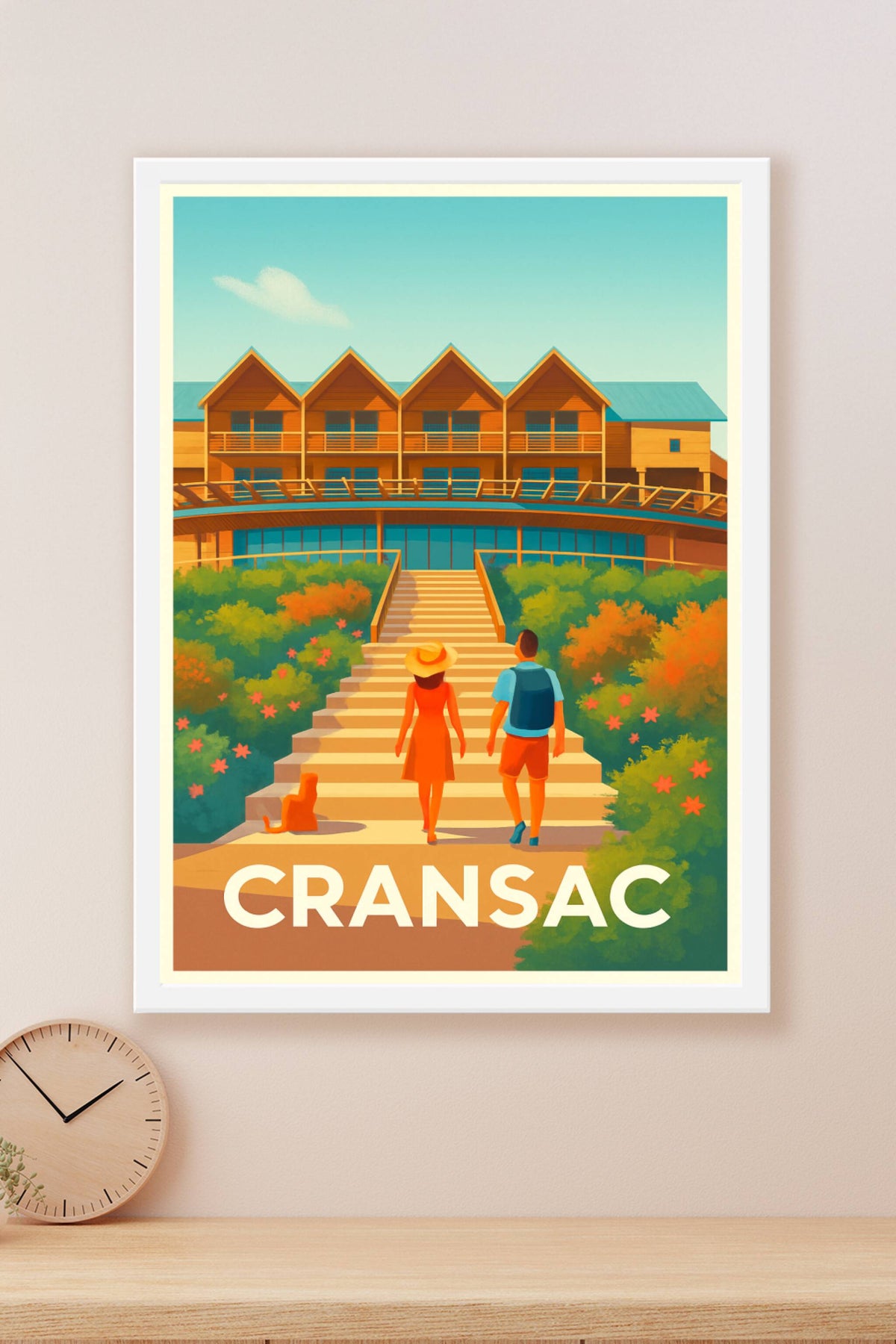 Affiche Cransac — Escapade ensoleillée au cœur des jardins · poster d'art de Cransac