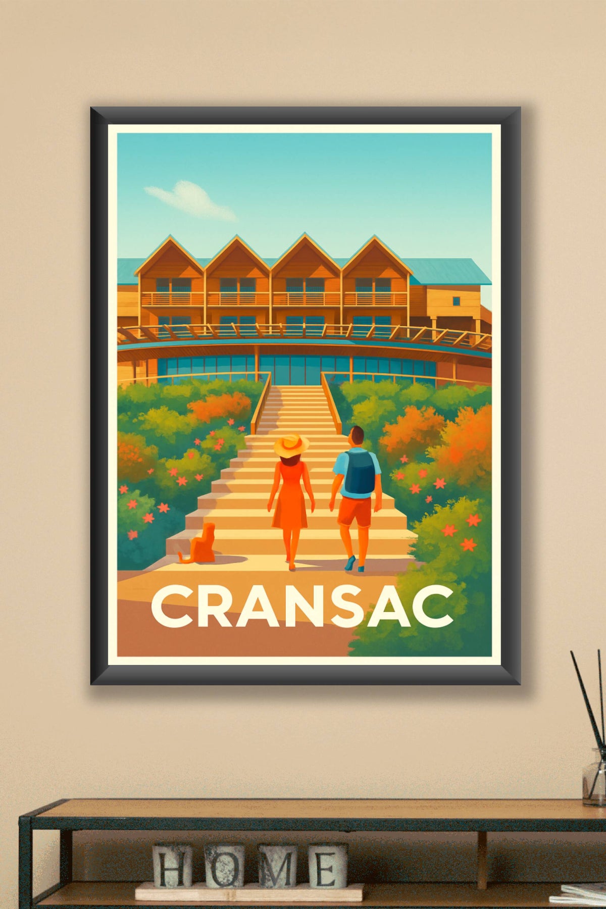 Affiche Cransac — Escapade ensoleillée au cœur des jardins · poster d'art de Cransac