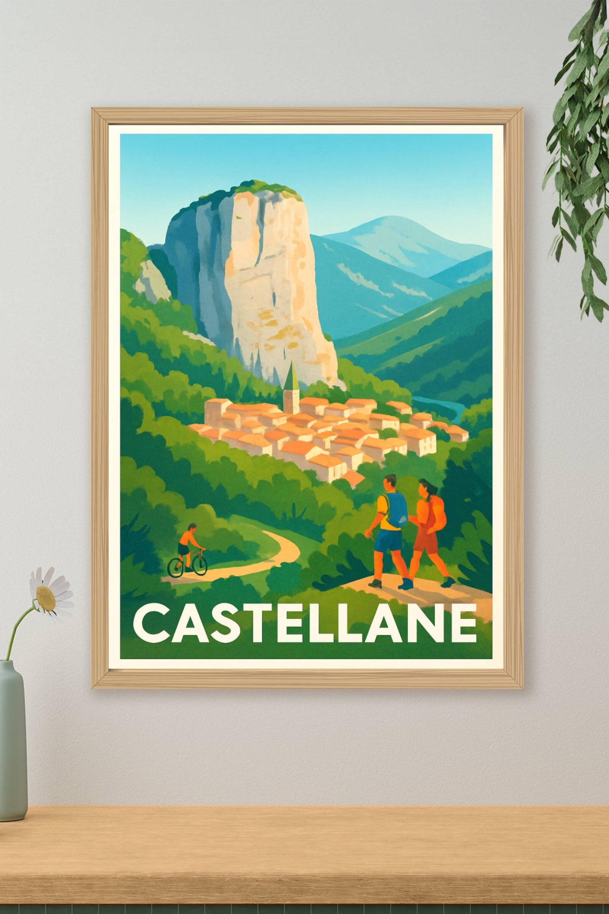 Affiche Castellane — Escapade nature au cœur des Alpes-de-Haute-Provence · poster d'art de Castellane