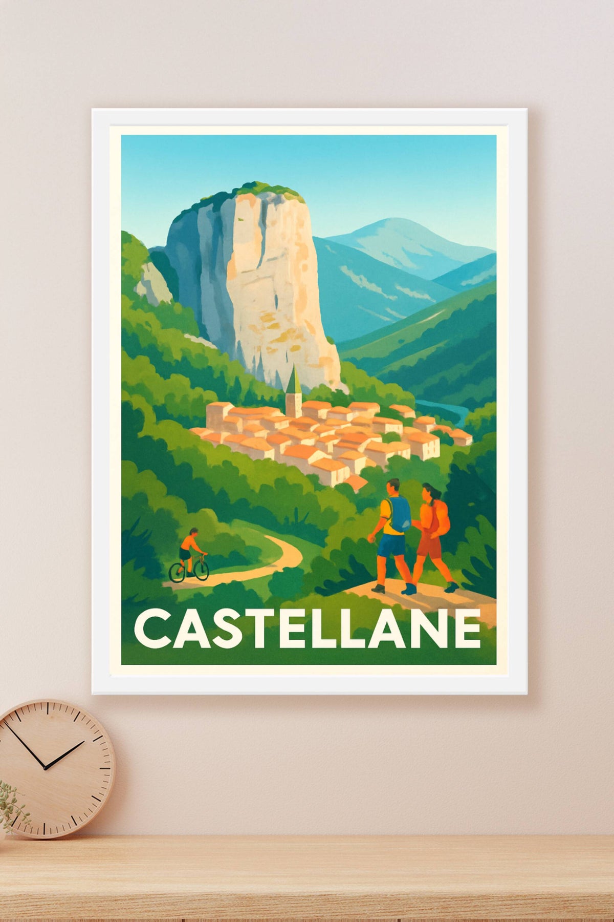 Affiche Castellane — Escapade nature au cœur des Alpes-de-Haute-Provence · poster d'art de Castellane