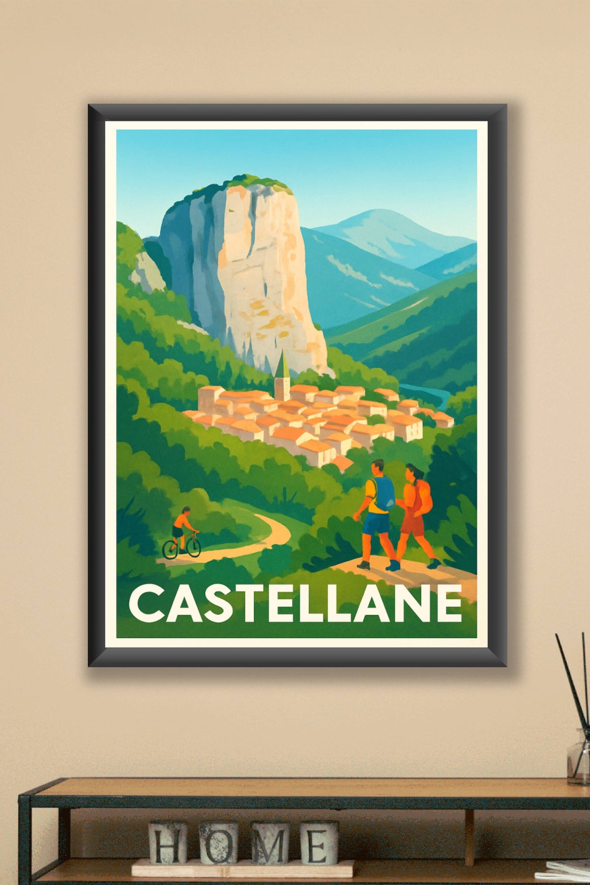 Affiche Castellane — Escapade nature au cœur des Alpes-de-Haute-Provence · poster d'art de Castellane