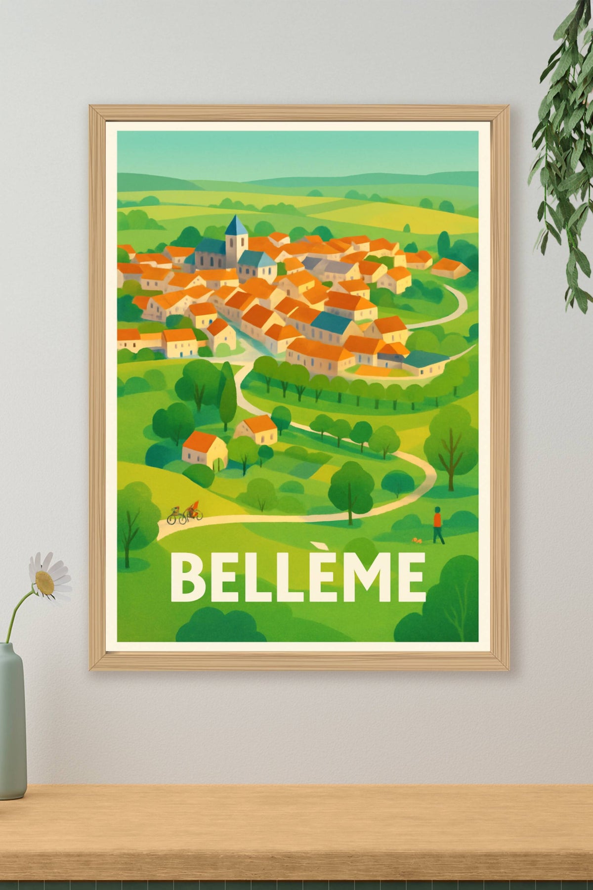 Affiche Bellême — Charme et quiétude en campagne normande · poster d'art de Bellême