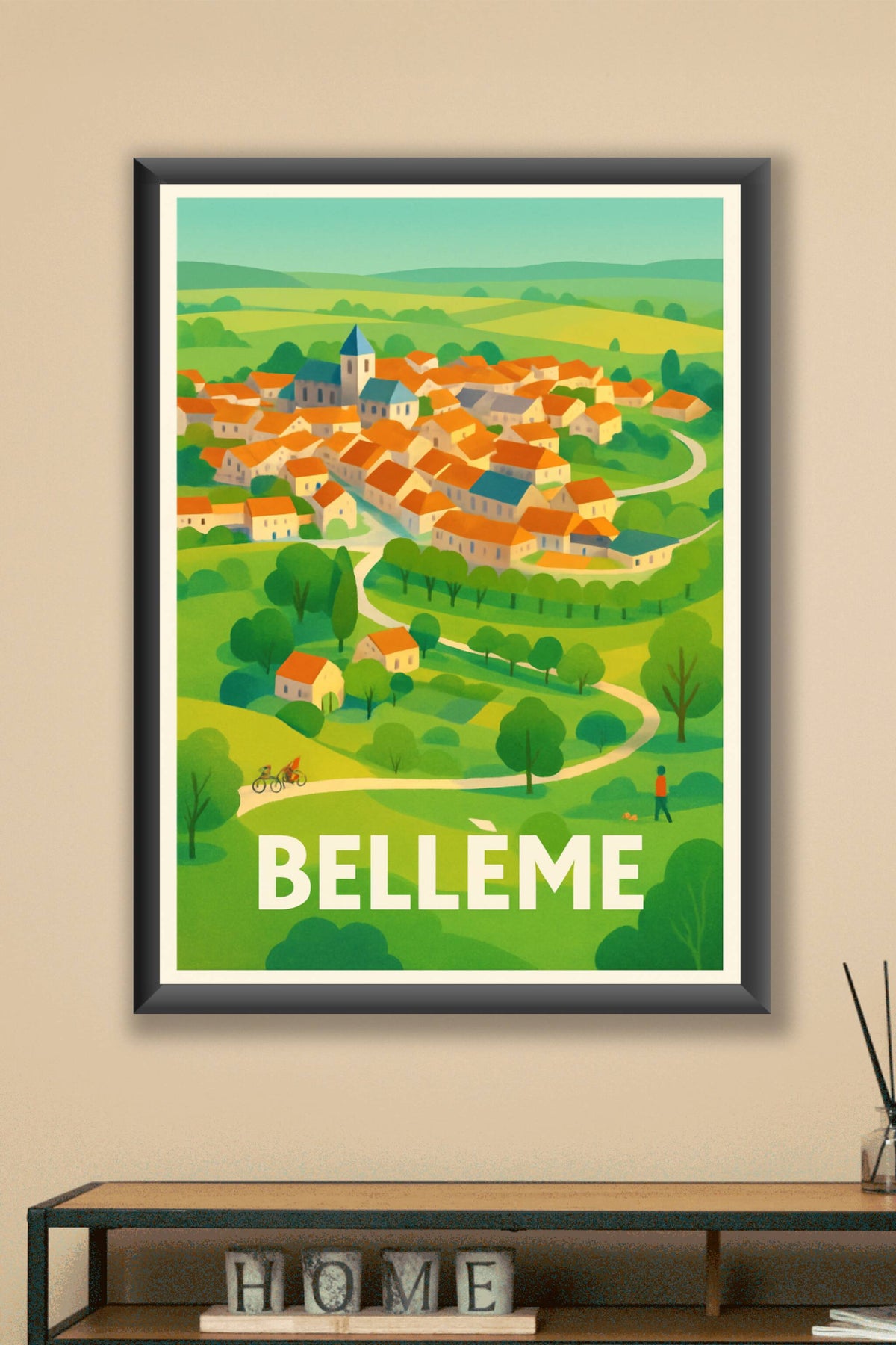 Affiche Bellême — Charme et quiétude en campagne normande · poster d'art de Bellême