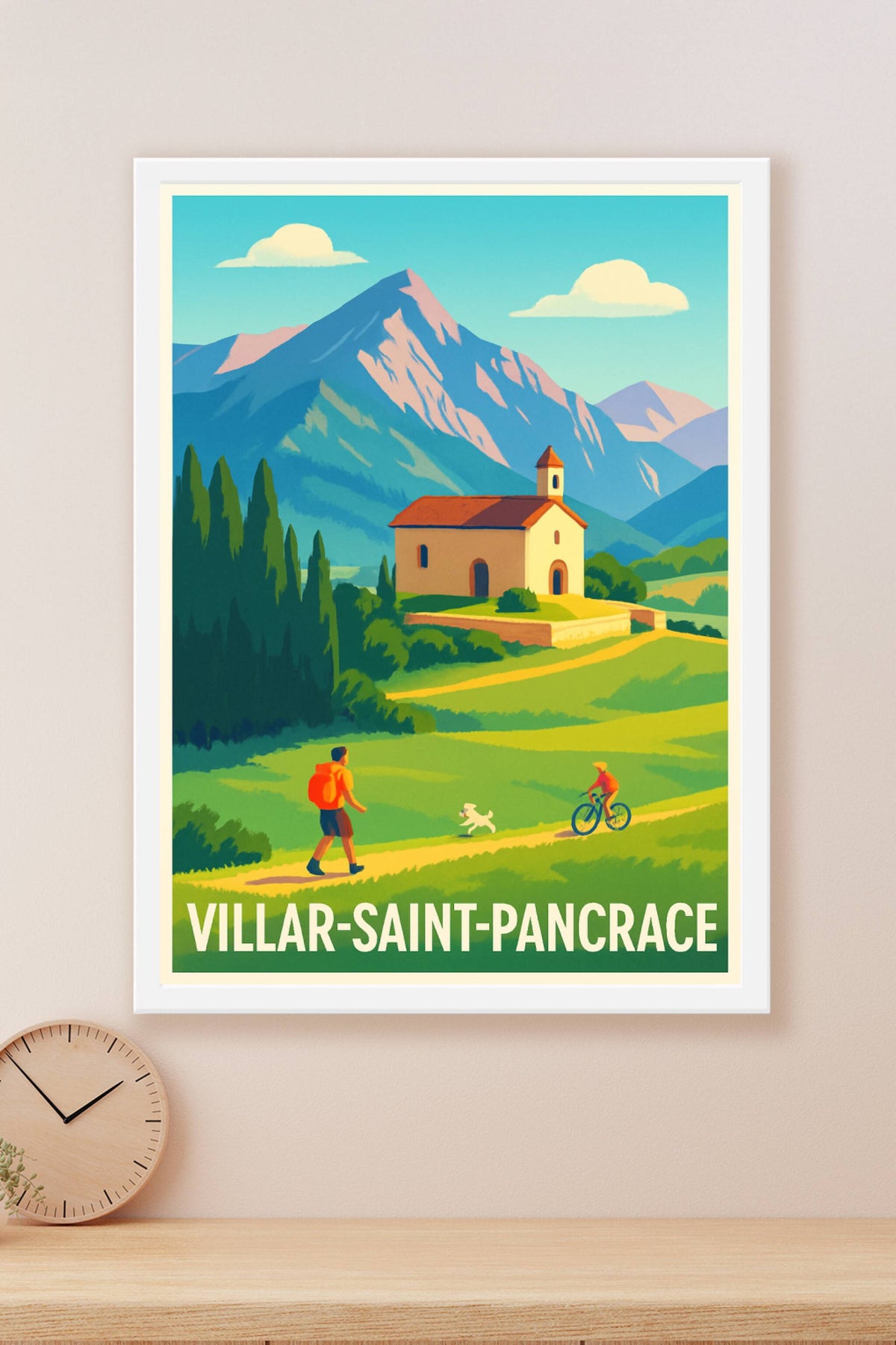 Affiche Villar-Saint-Pancrace — Évasion et nature en montagne · poster d'art de Villar-Saint-Pancrace