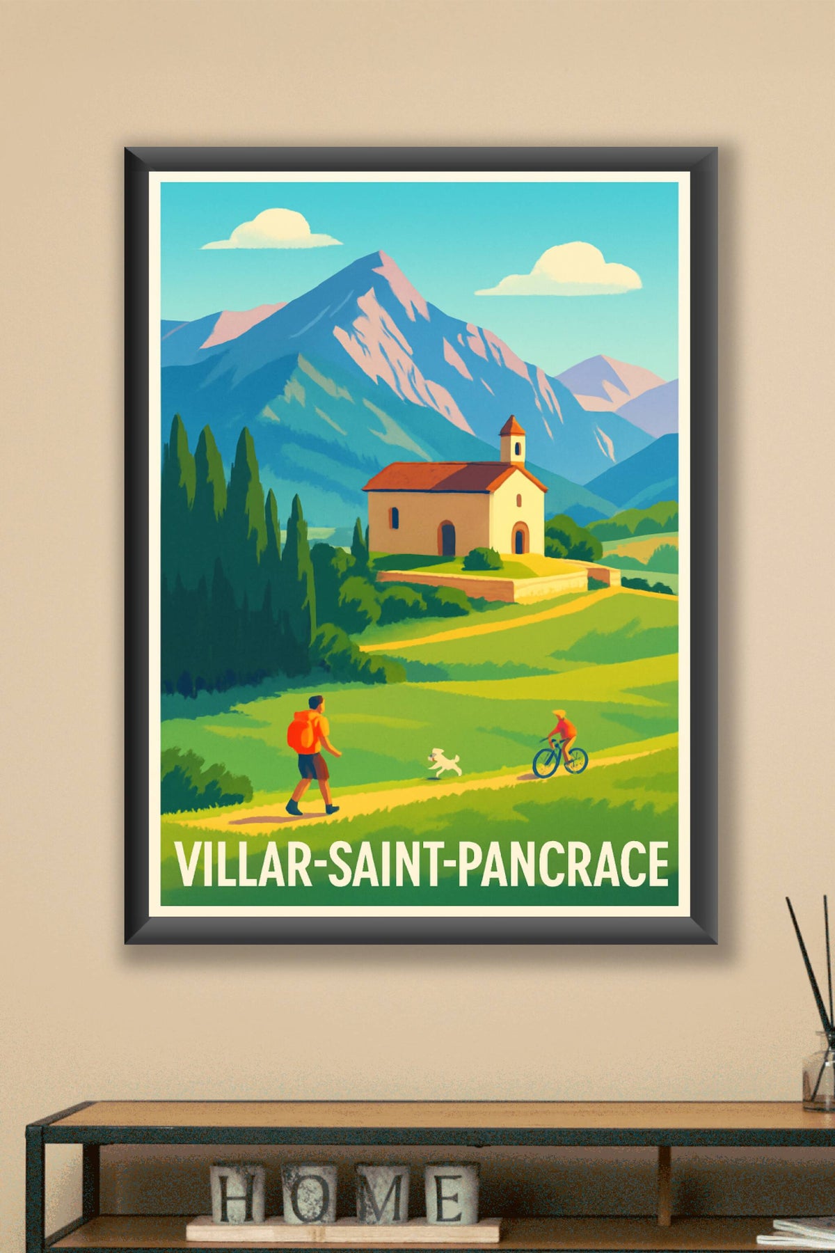 Affiche Villar-Saint-Pancrace — Évasion et nature en montagne · poster d'art de Villar-Saint-Pancrace