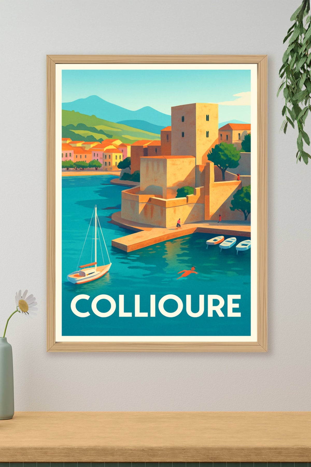 Affiche Collioure — Évasion méditerranéenne au bord de l'eau · poster d'art de Collioure
