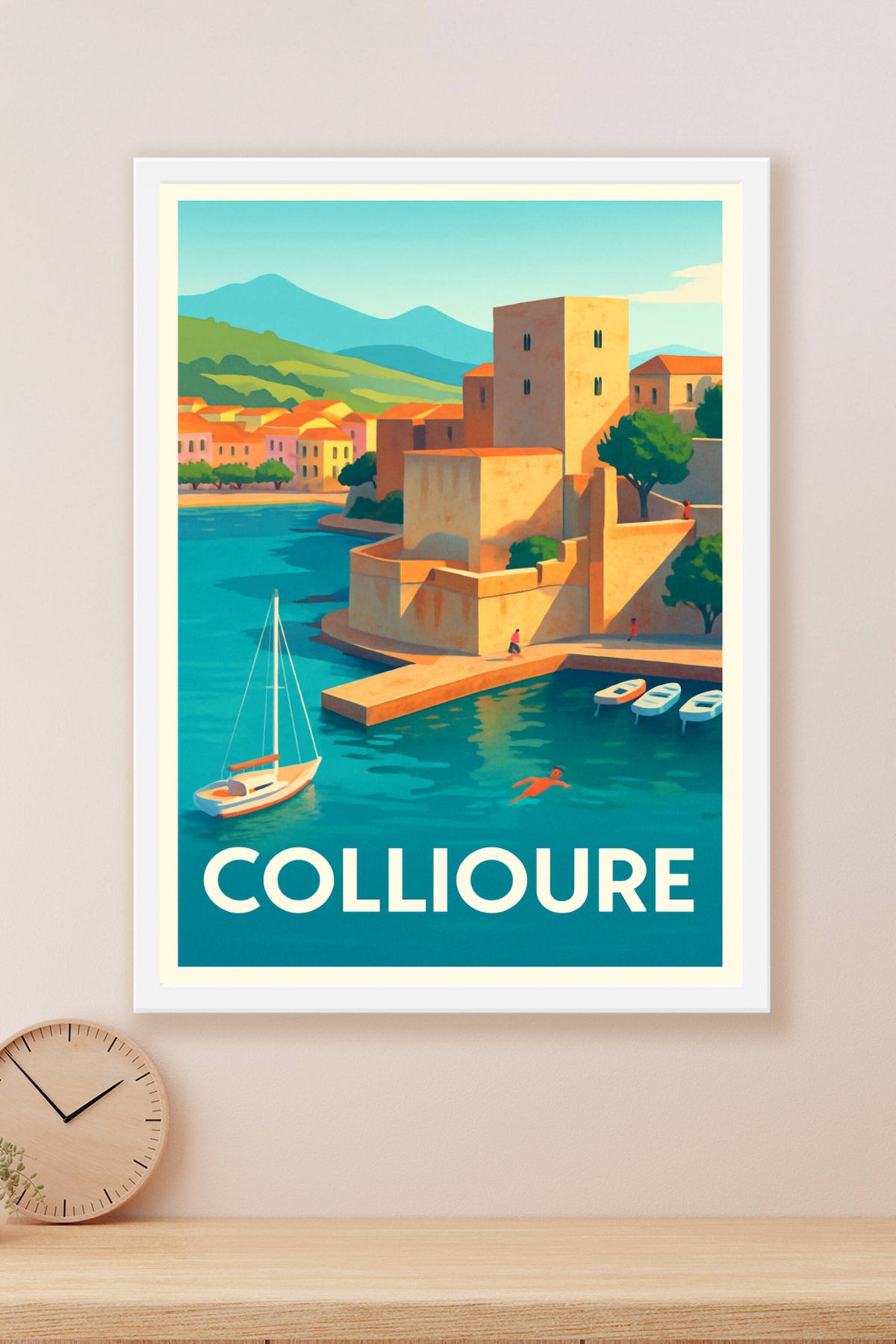 Affiche Collioure — Évasion méditerranéenne au bord de l'eau · poster d'art de Collioure