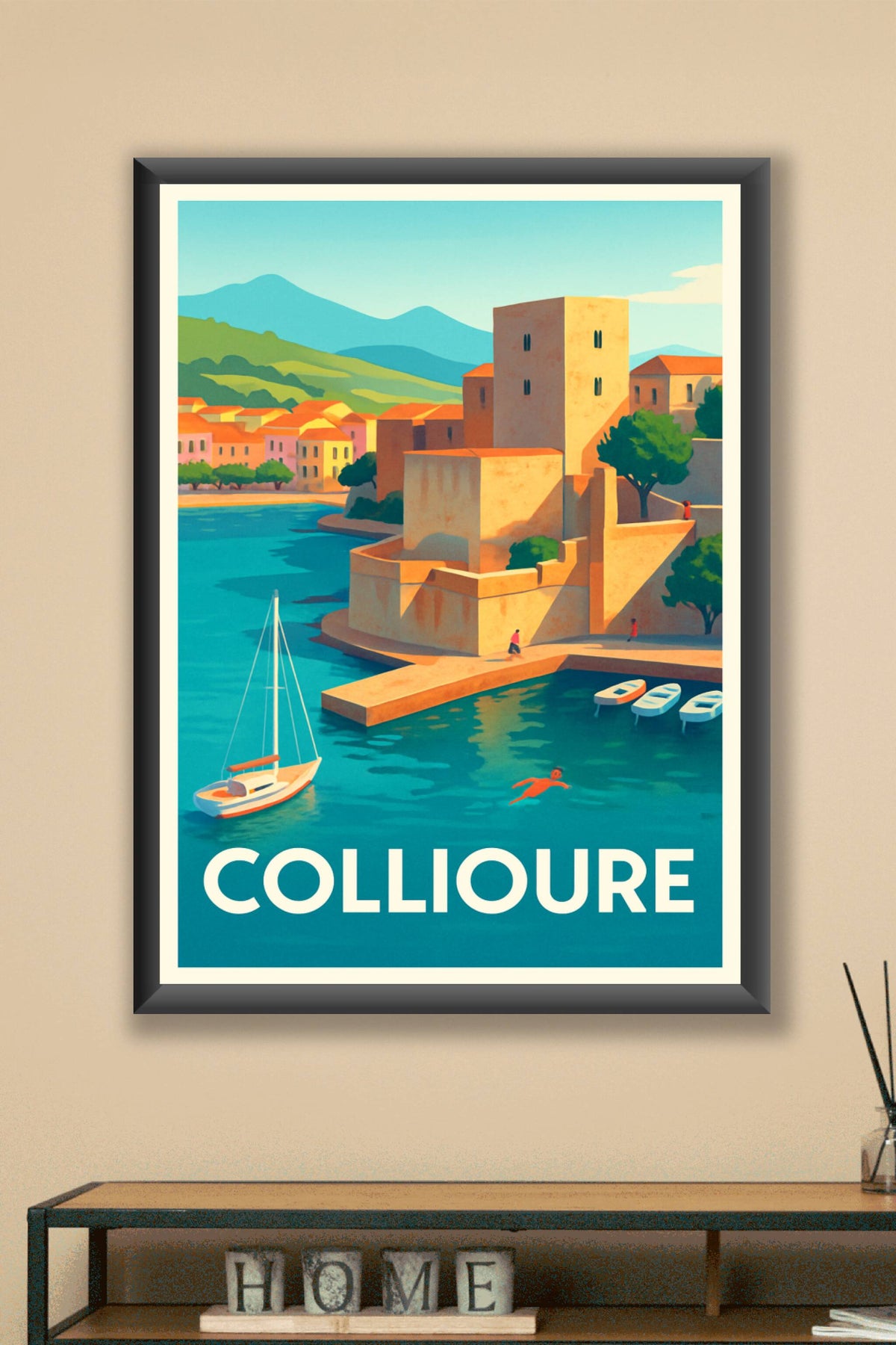 Affiche Collioure — Évasion méditerranéenne au bord de l'eau · poster d'art de Collioure