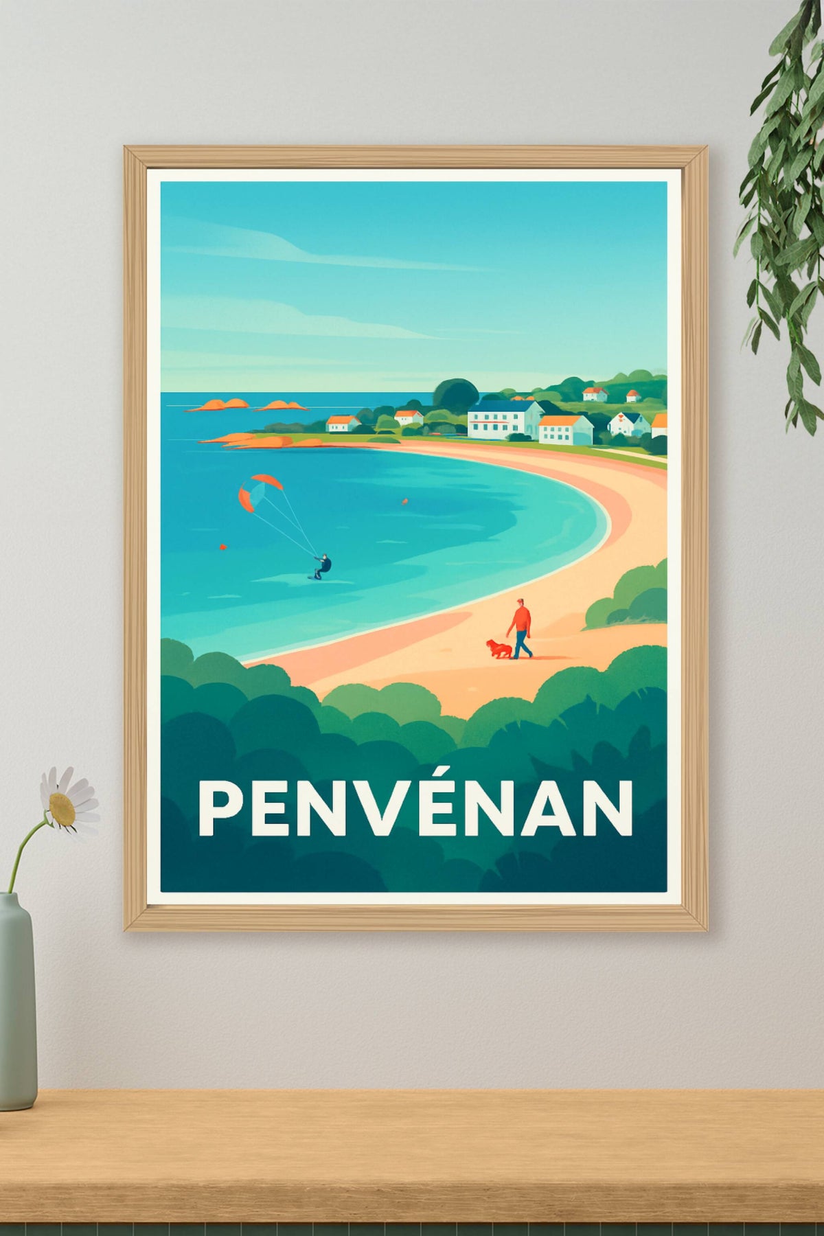Affiche Penvénan — Escapade tranquille au bord de mer · poster d'art de Penvénan