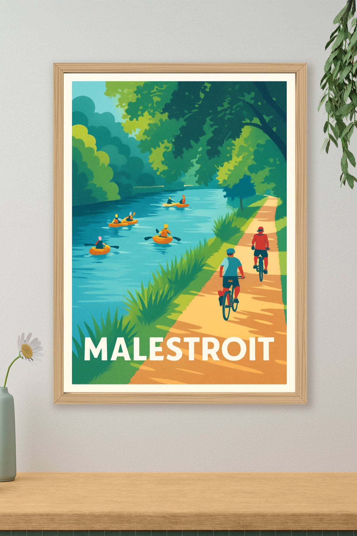 Affiche Malestroit — Évasion nature au fil de l'eau · poster d'art de Malestroit