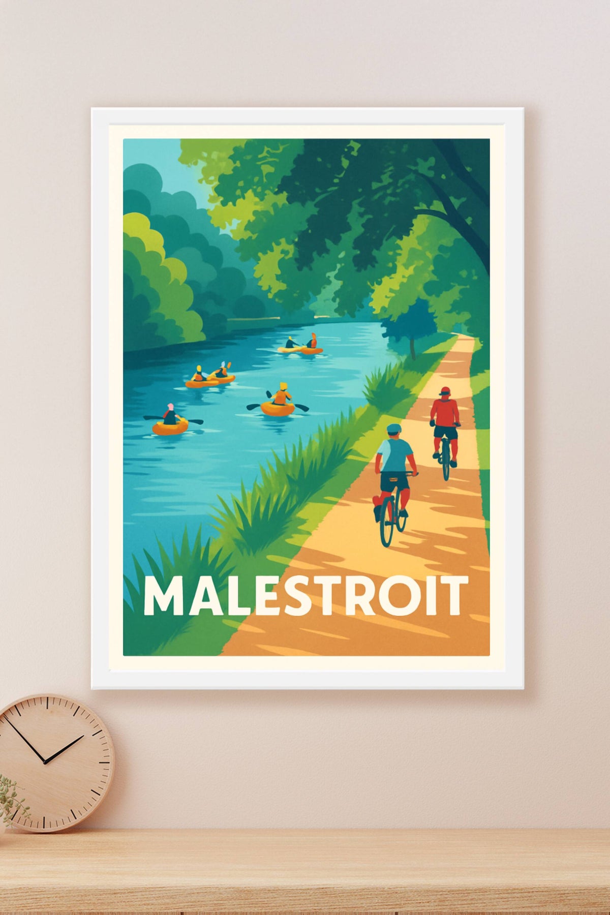 Affiche Malestroit — Évasion nature au fil de l'eau · poster d'art de Malestroit