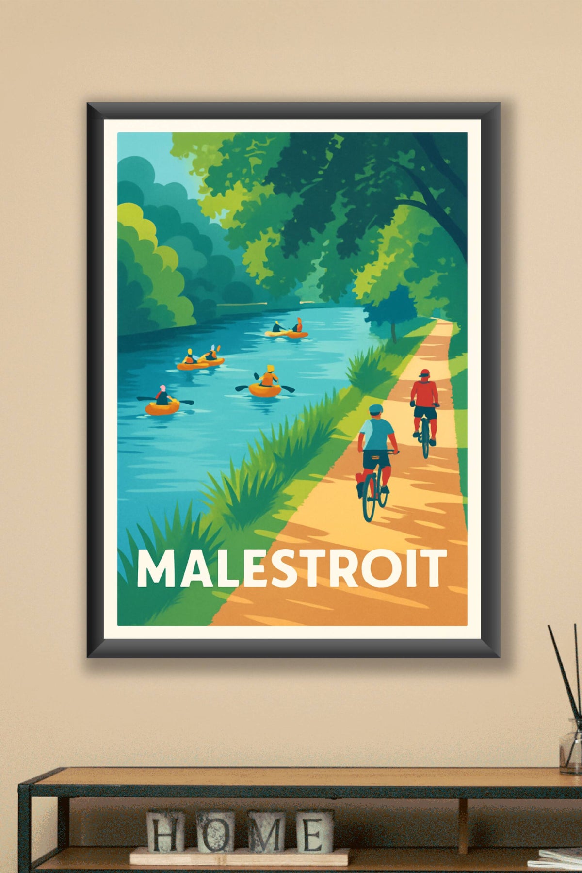 Affiche Malestroit — Évasion nature au fil de l'eau · poster d'art de Malestroit