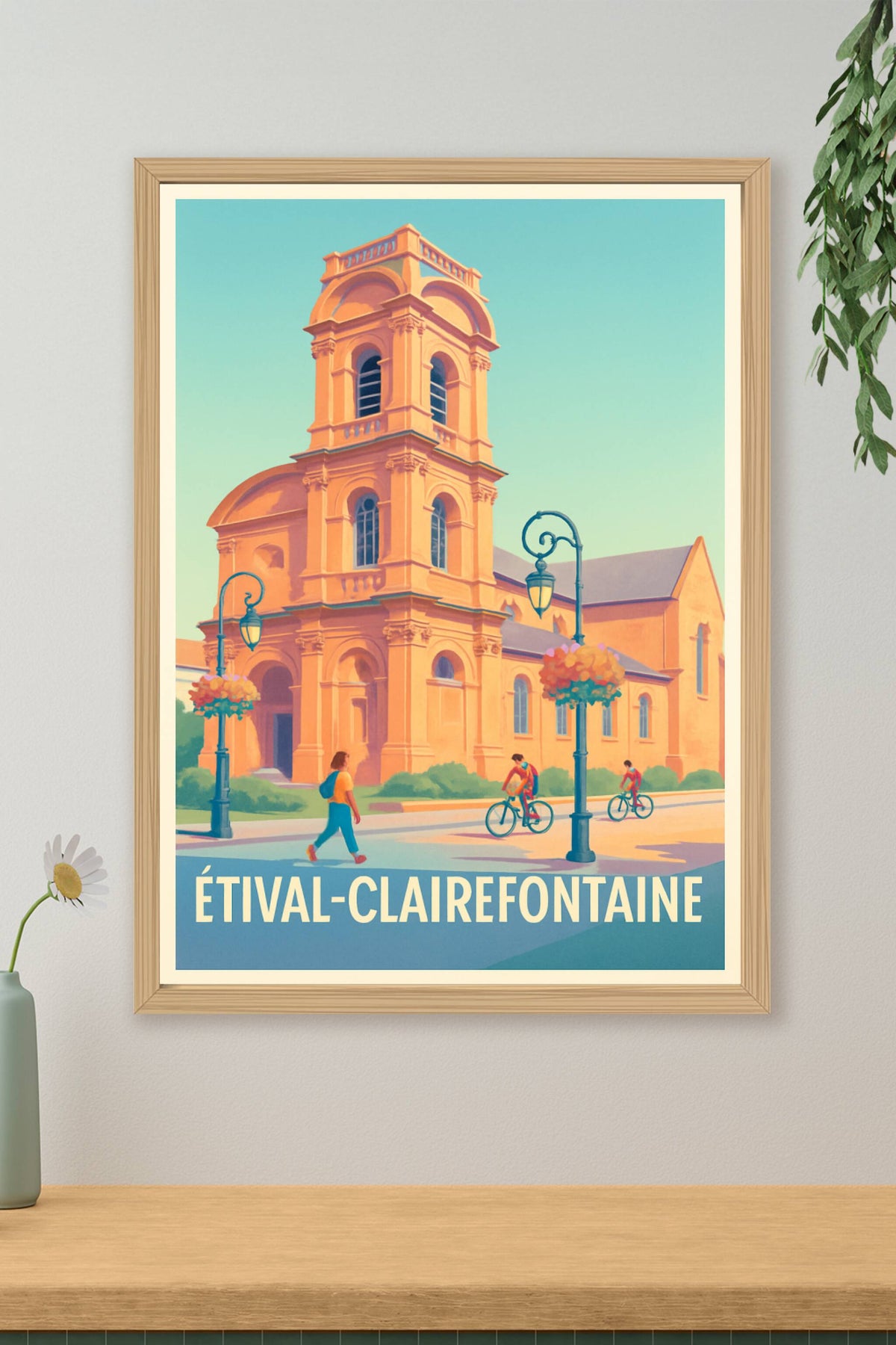 Affiche Étival-Clairefontaine — Un joyau architectural à découvrir · poster d'art de Étival-Clairefontaine