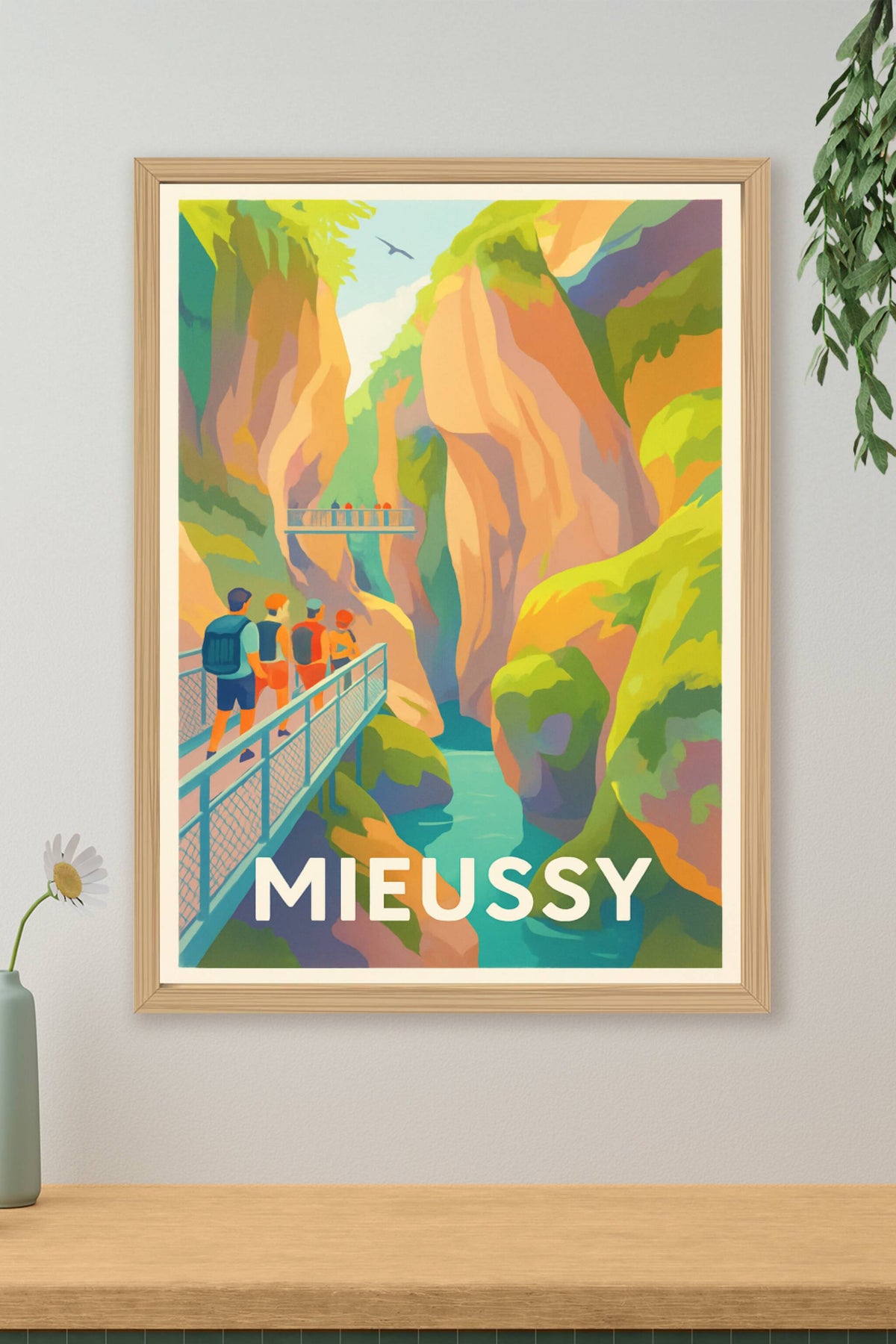 Affiche Mieussy — Aventure et nature spectaculaire · poster d'art de Mieussy