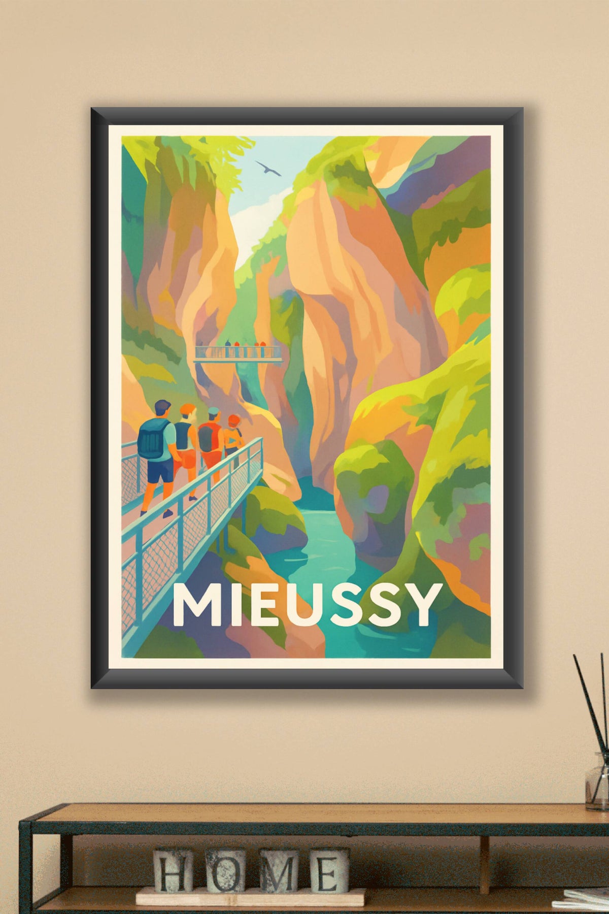 Affiche Mieussy — Aventure et nature spectaculaire · poster d'art de Mieussy