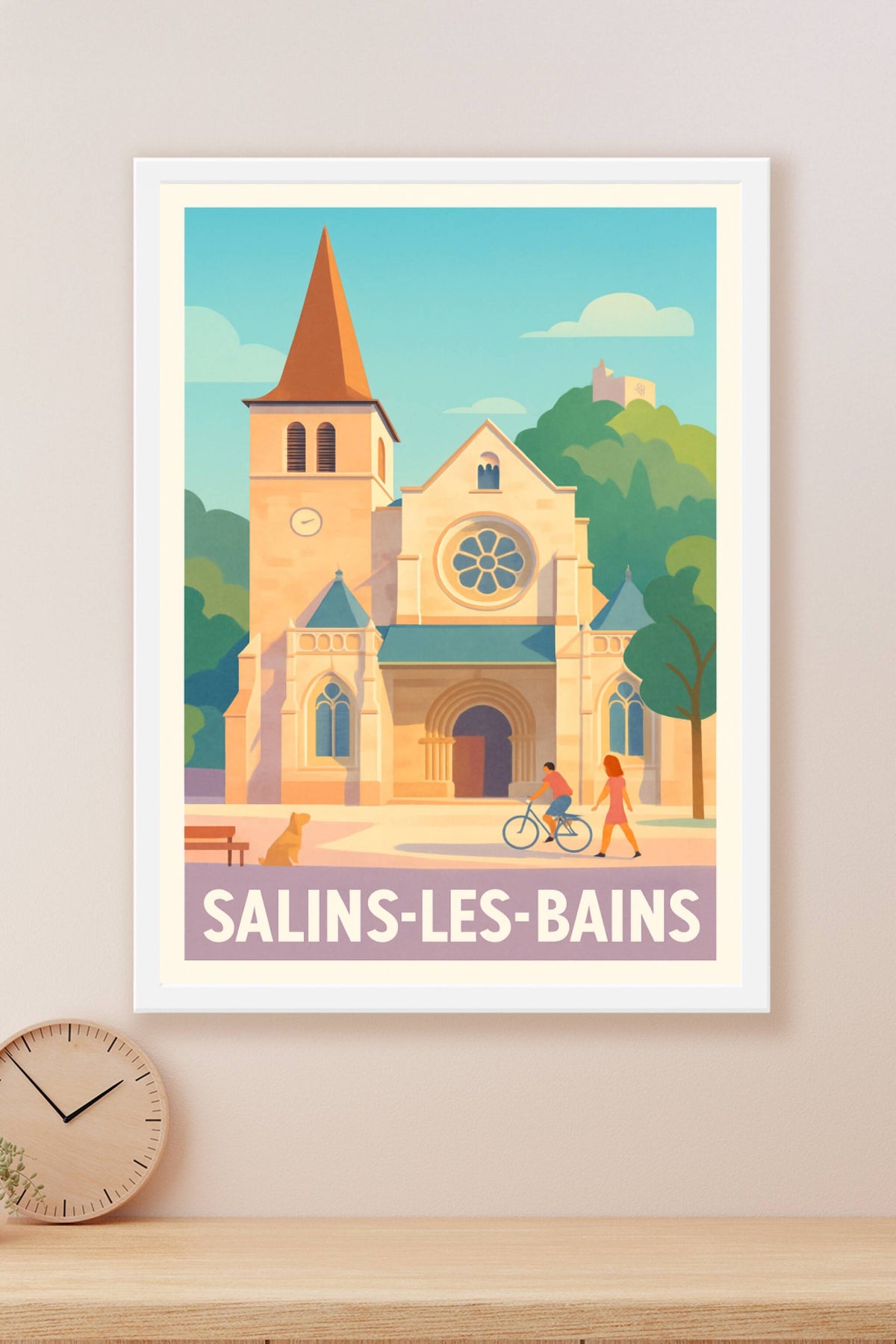Affiche Salins-les-Bains — Charme authentique et douceur de vivre · poster d'art de Salins-les-Bains